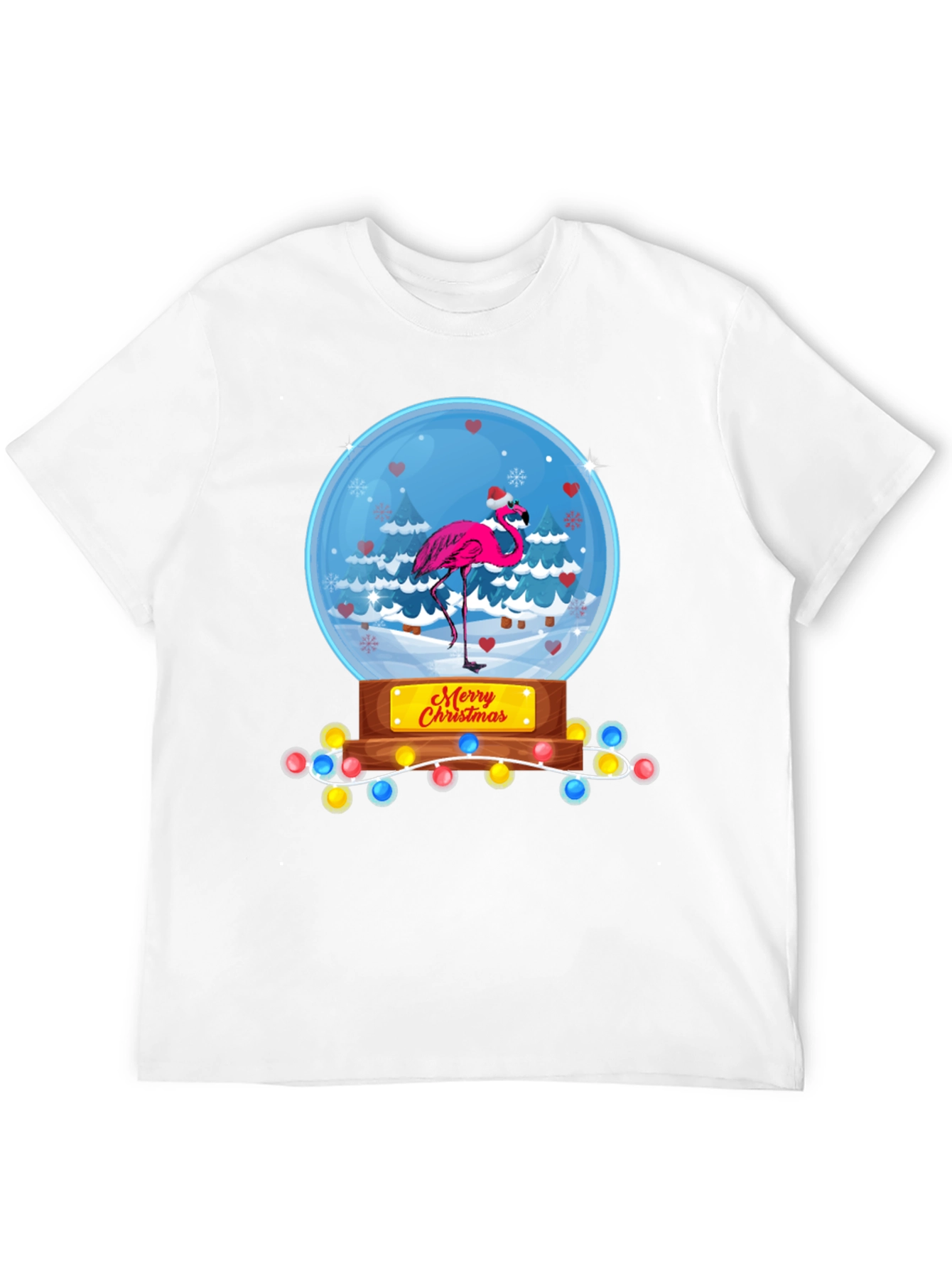 Christmas Flamingo T-Shirt - Holiday Humor