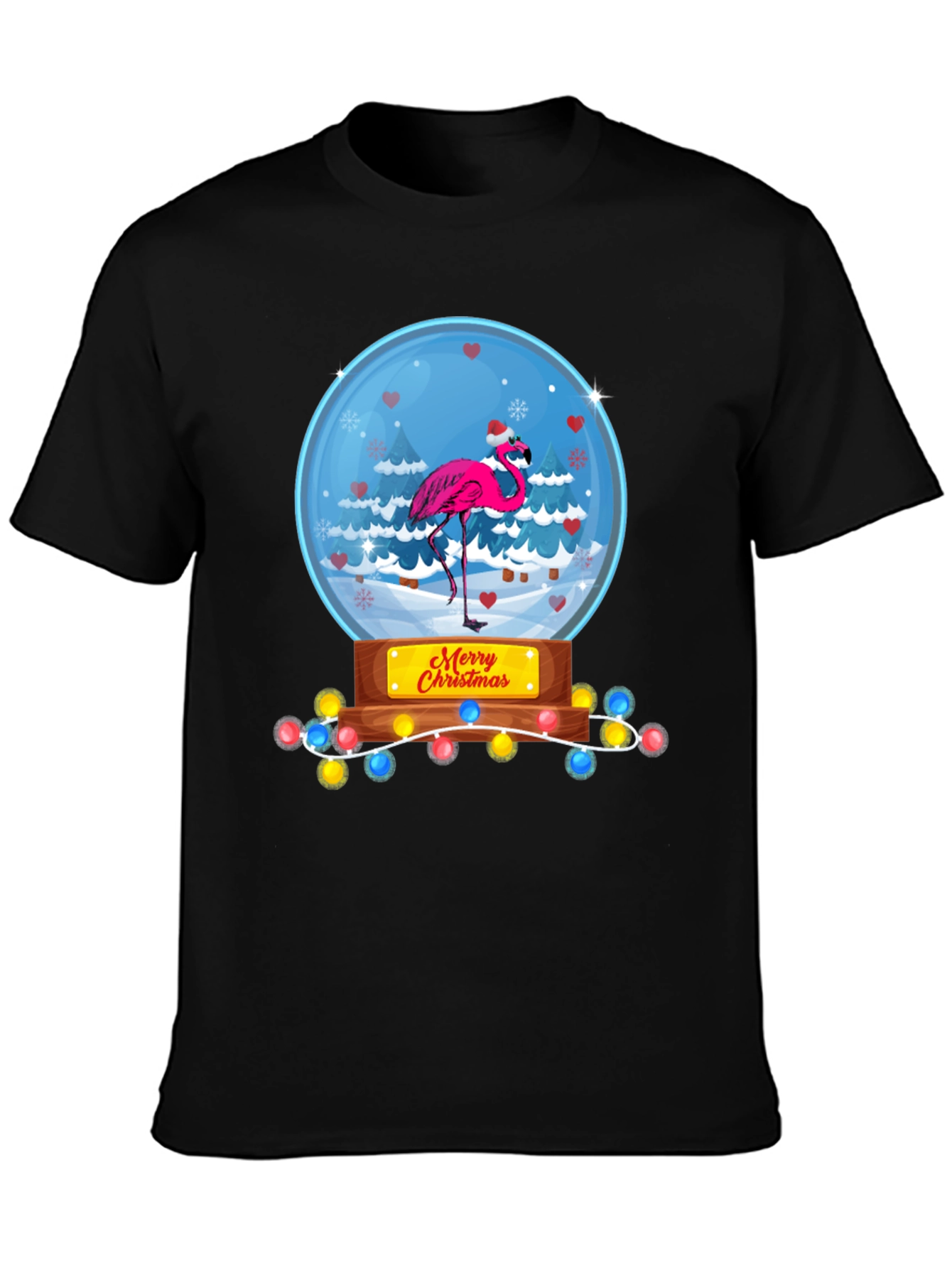 Christmas Flamingo T-Shirt - Holiday Humor