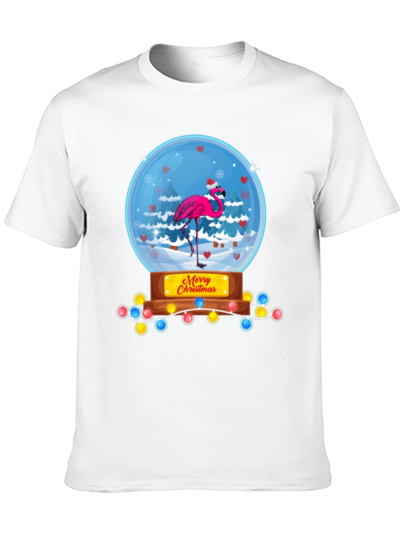 Christmas Flamingo T-Shirt - Holiday Humor
