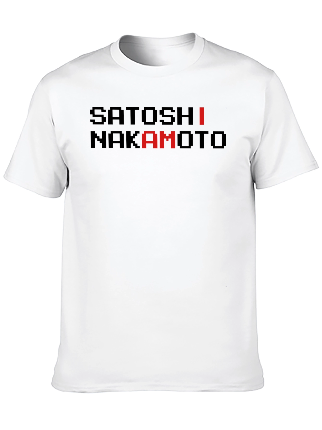 Satoshi Nakamoto Pixel Art T-Shirt - Black Crypto Tee