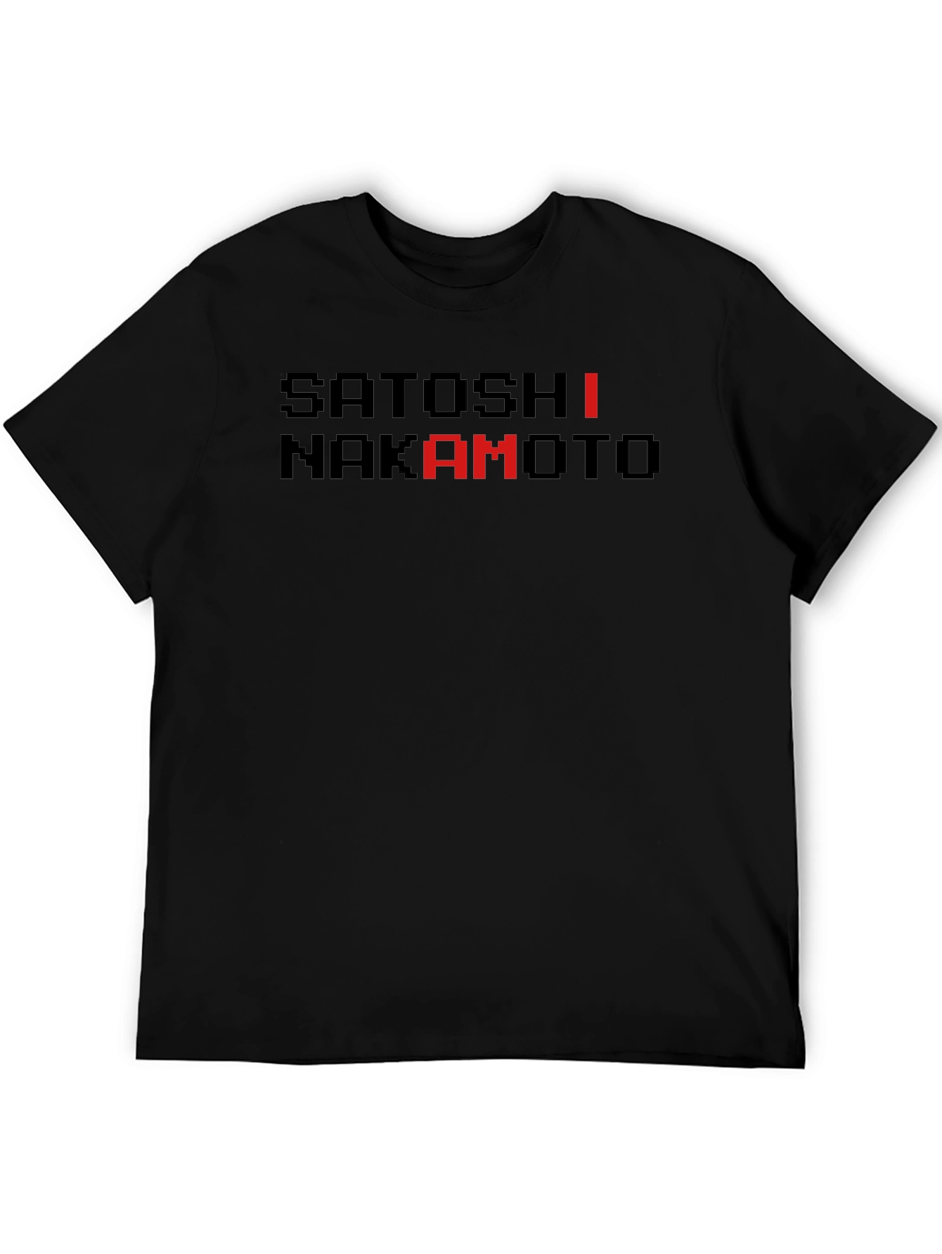 Satoshi Nakamoto Pixel Art T-Shirt - Black Crypto Tee