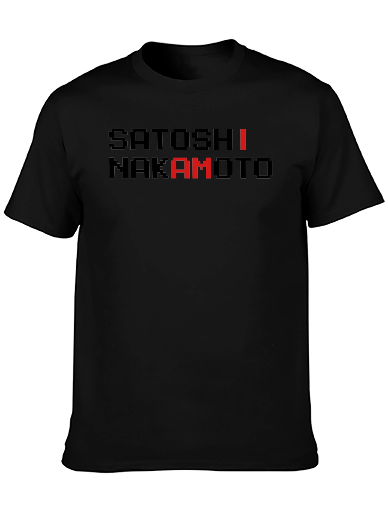 Satoshi Nakamoto Pixel Art T-Shirt - Black Crypto Tee
