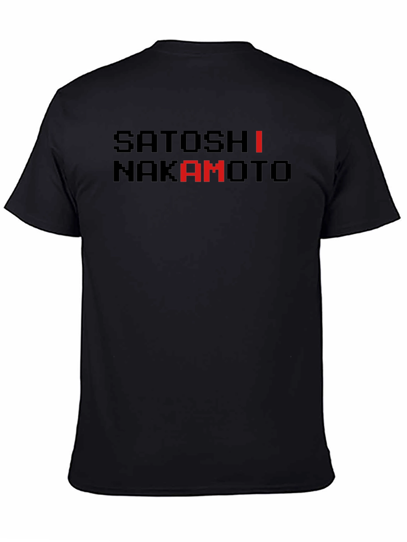 Satoshi Nakamoto Pixel Art T-Shirt - Black Crypto Tee