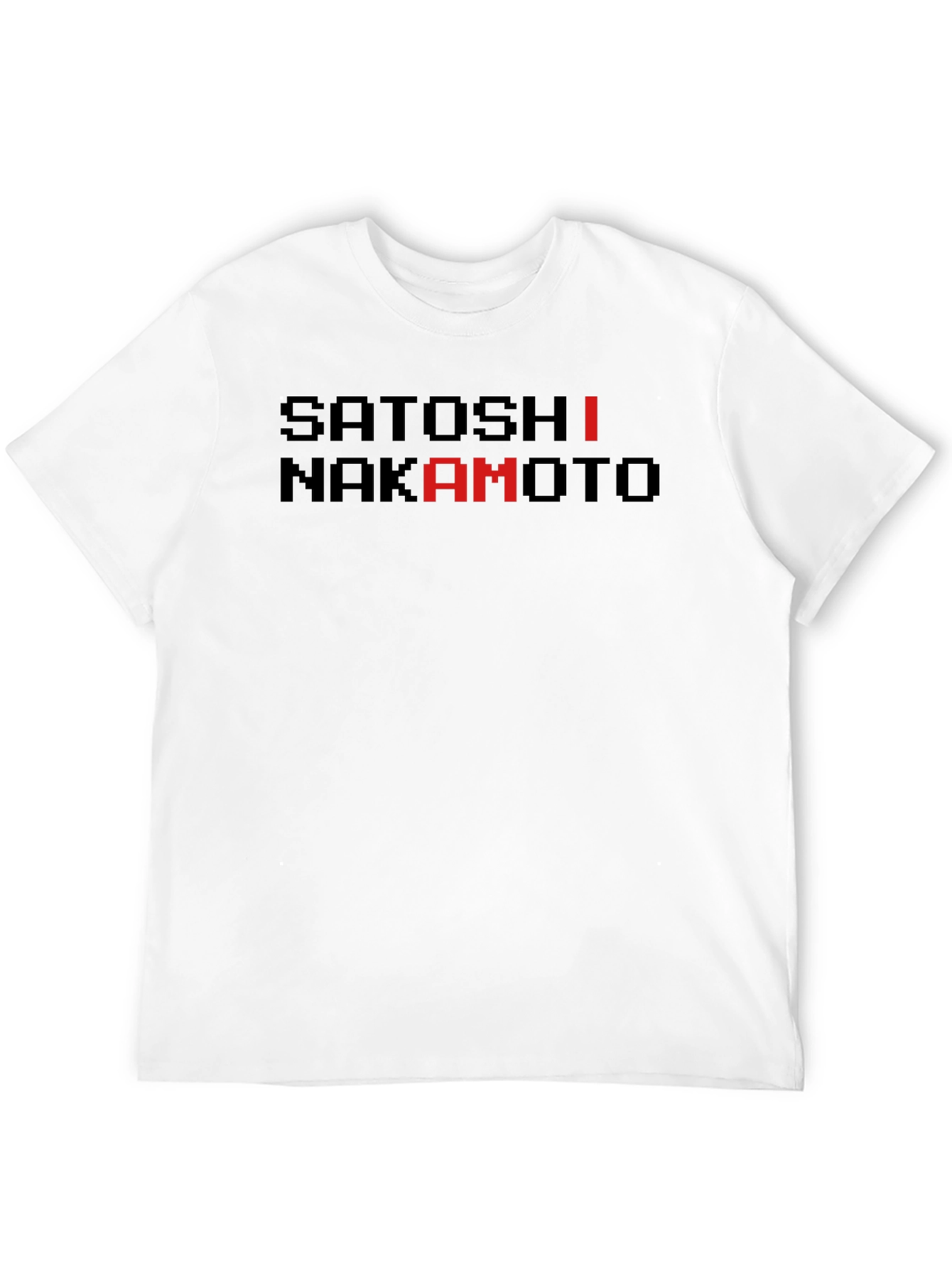 Satoshi Nakamoto Pixel Art T-Shirt - Black Crypto Tee