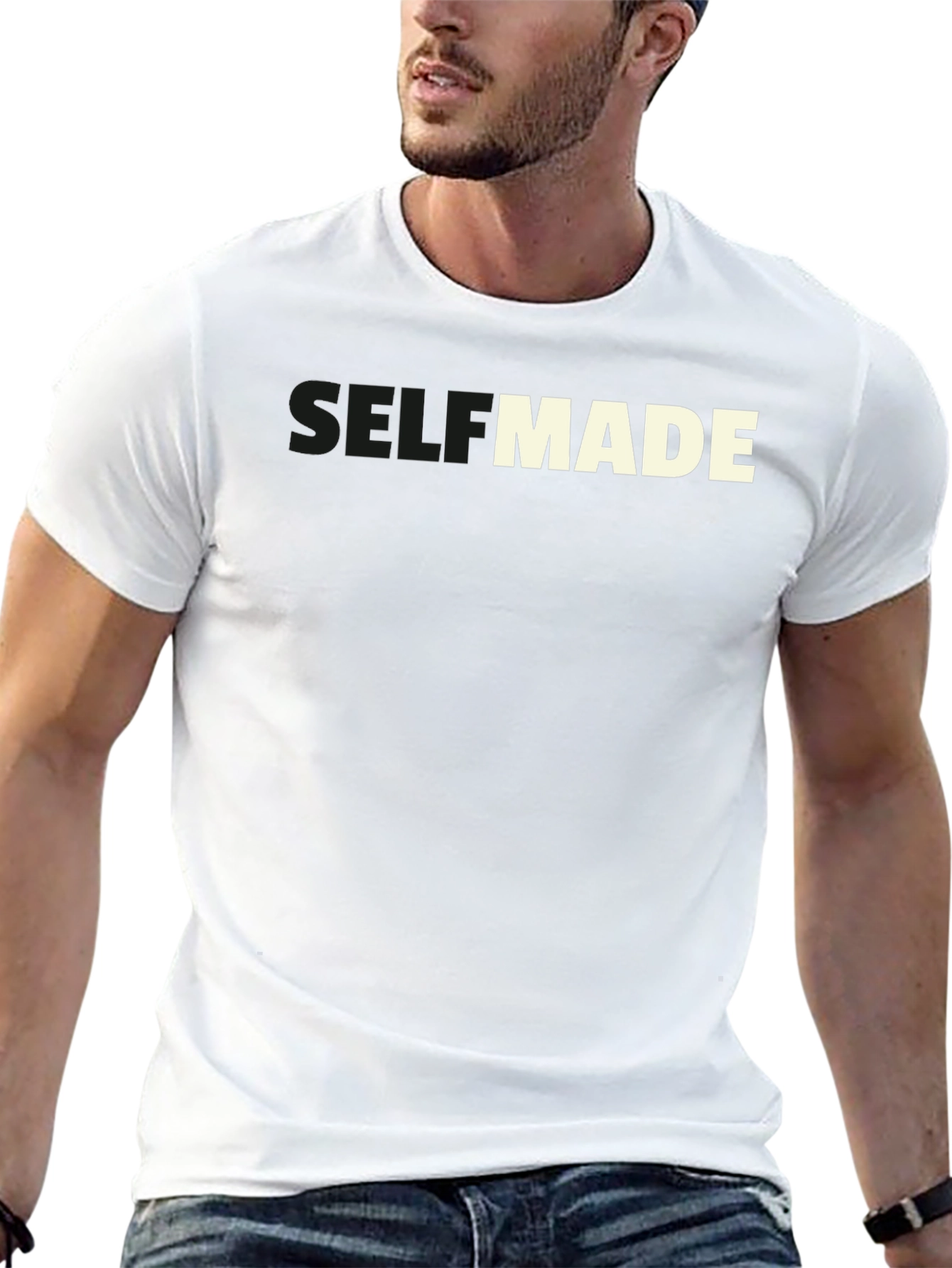 Self Made Black T-Shirt - Motivational Graphic Tee