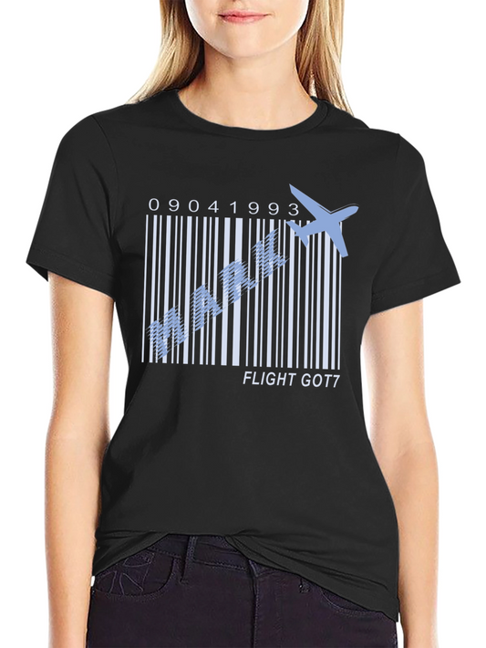 Flight GOT7 Barcode T-Shirt - Travel Inspired Graphic Tee