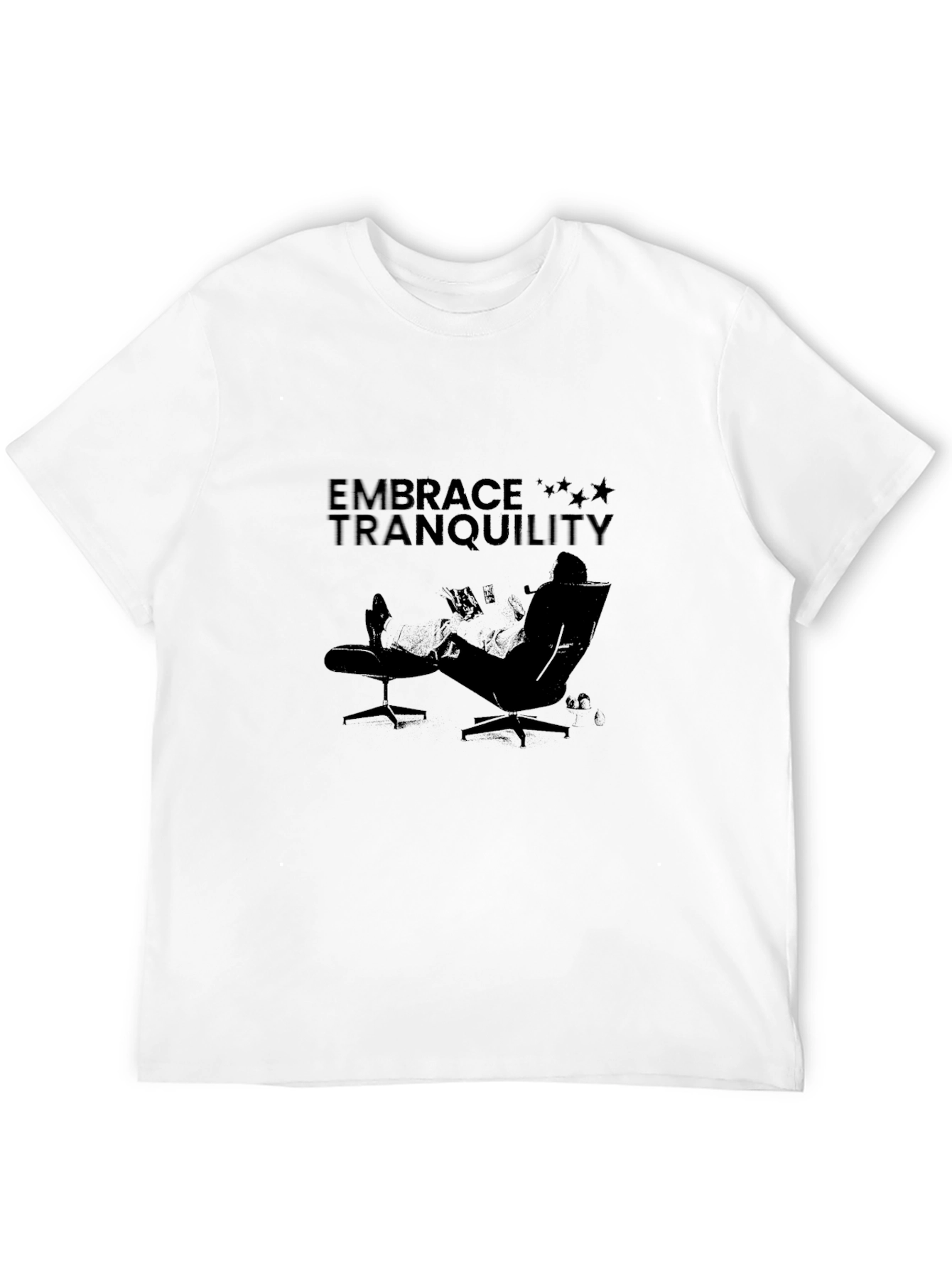 Embrace Tranquility Black Graphic T-Shirt
