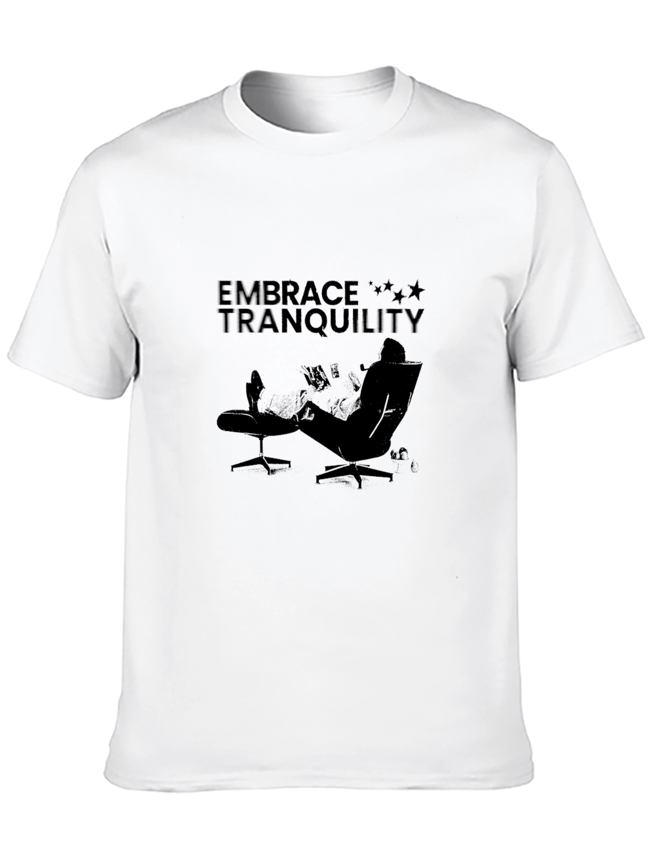 Embrace Tranquility Black Graphic T-Shirt