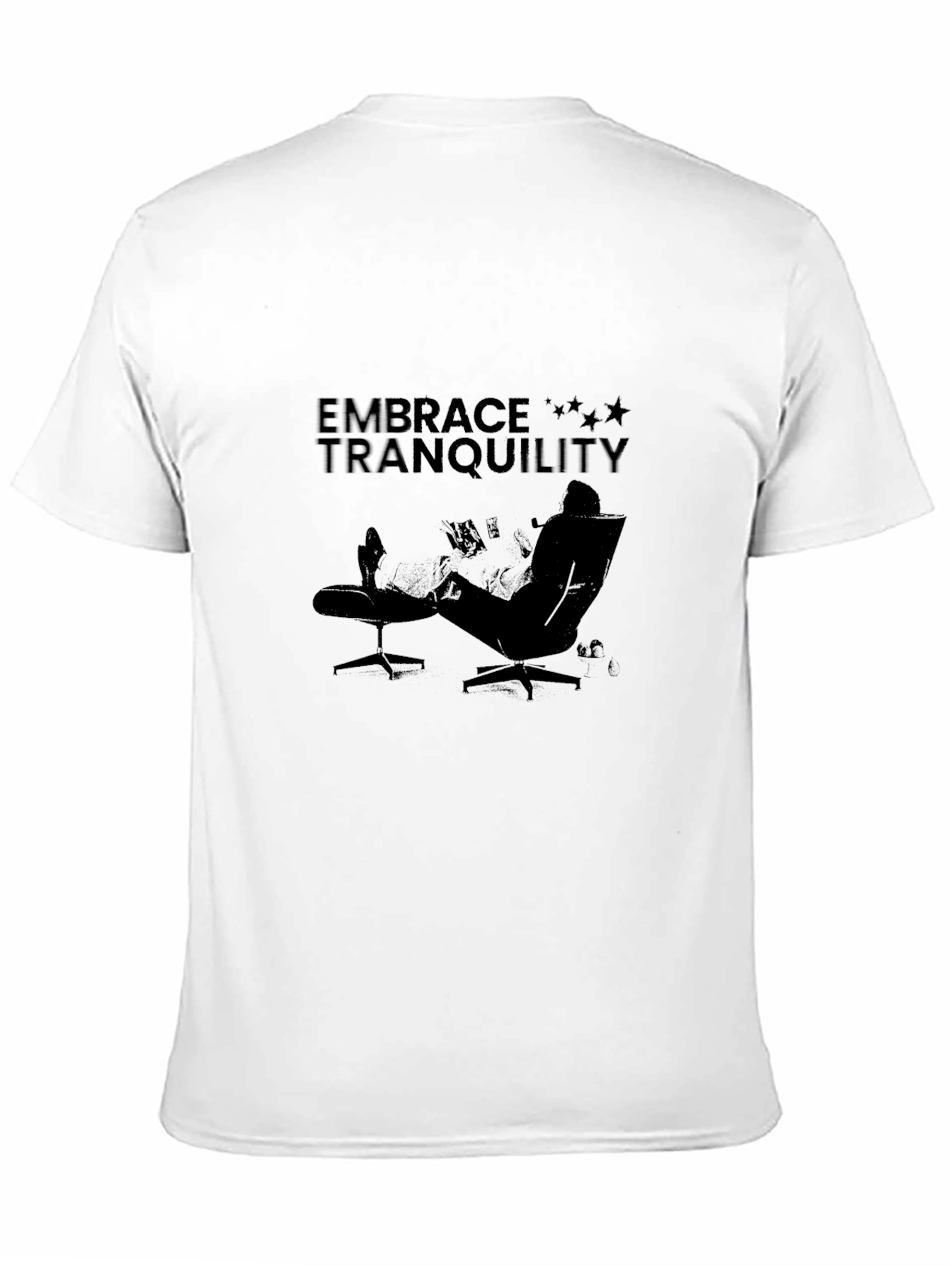 Embrace Tranquility Black Graphic T-Shirt