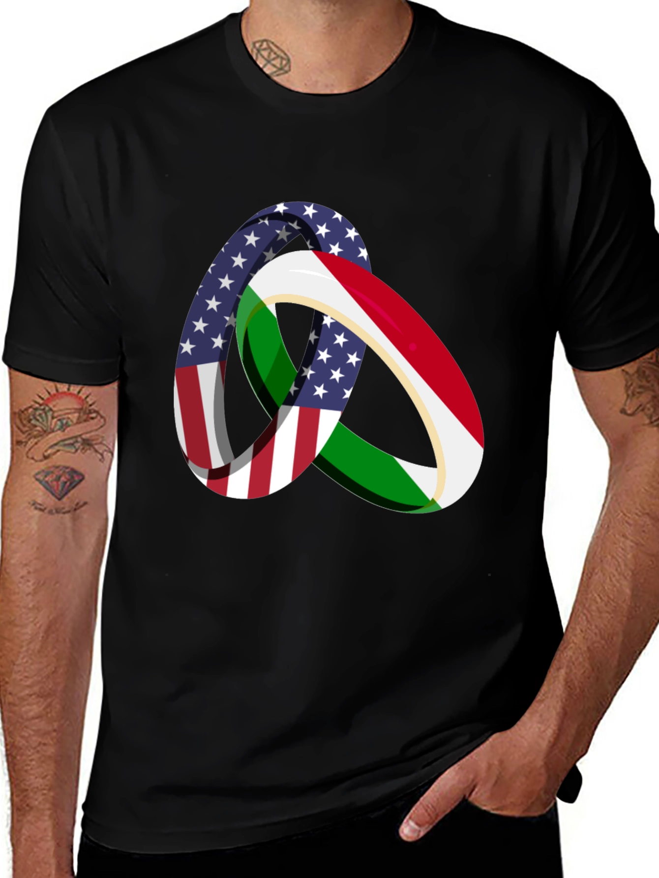 USA Italy Friendship T-Shirt