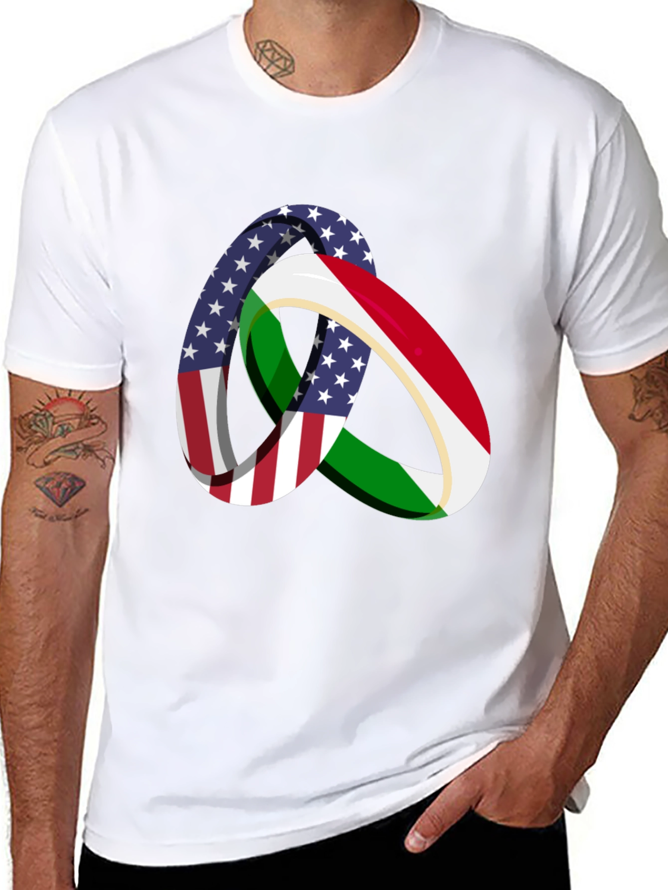 USA Italy Friendship T-Shirt