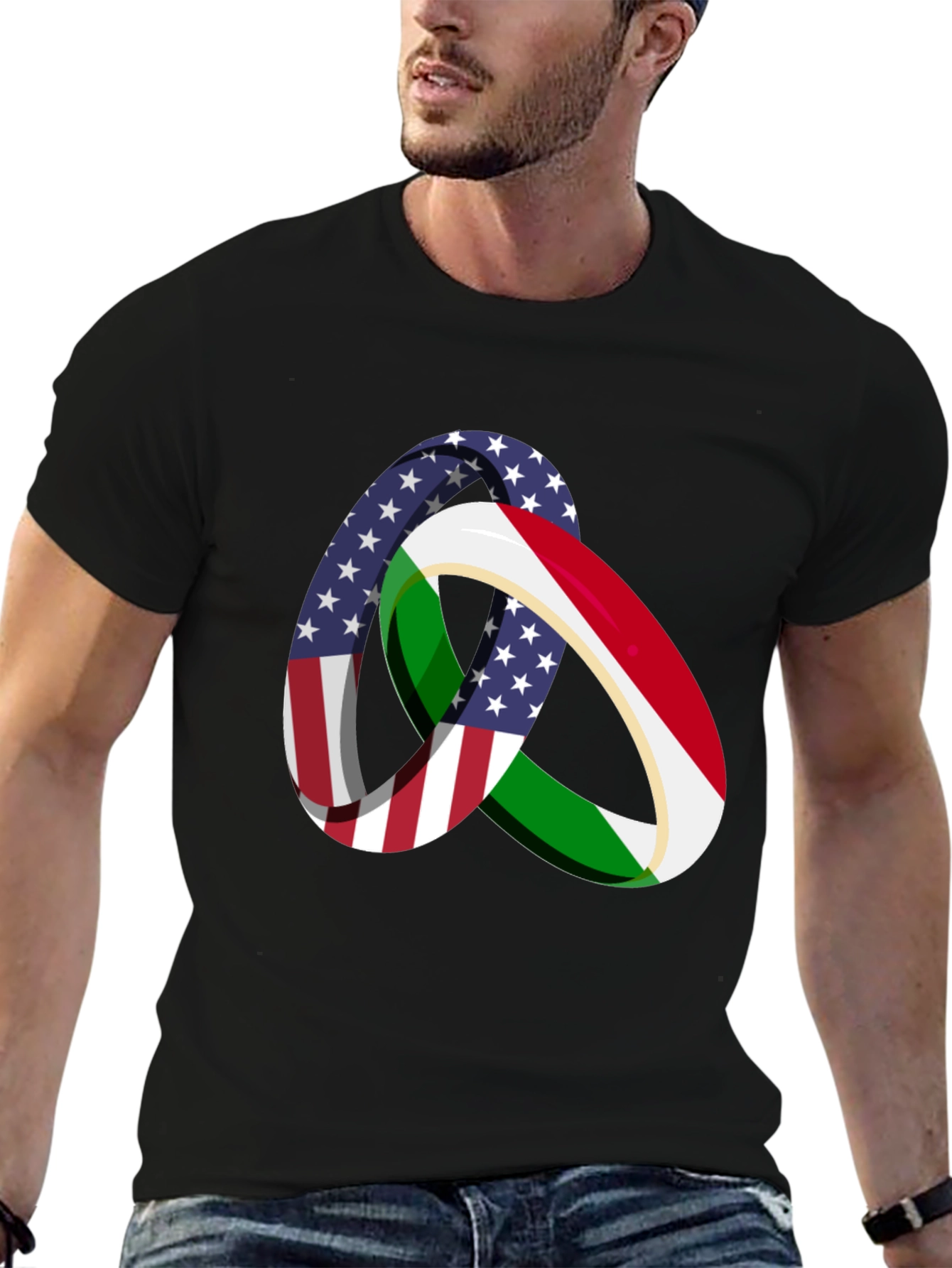 USA Italy Friendship T-Shirt