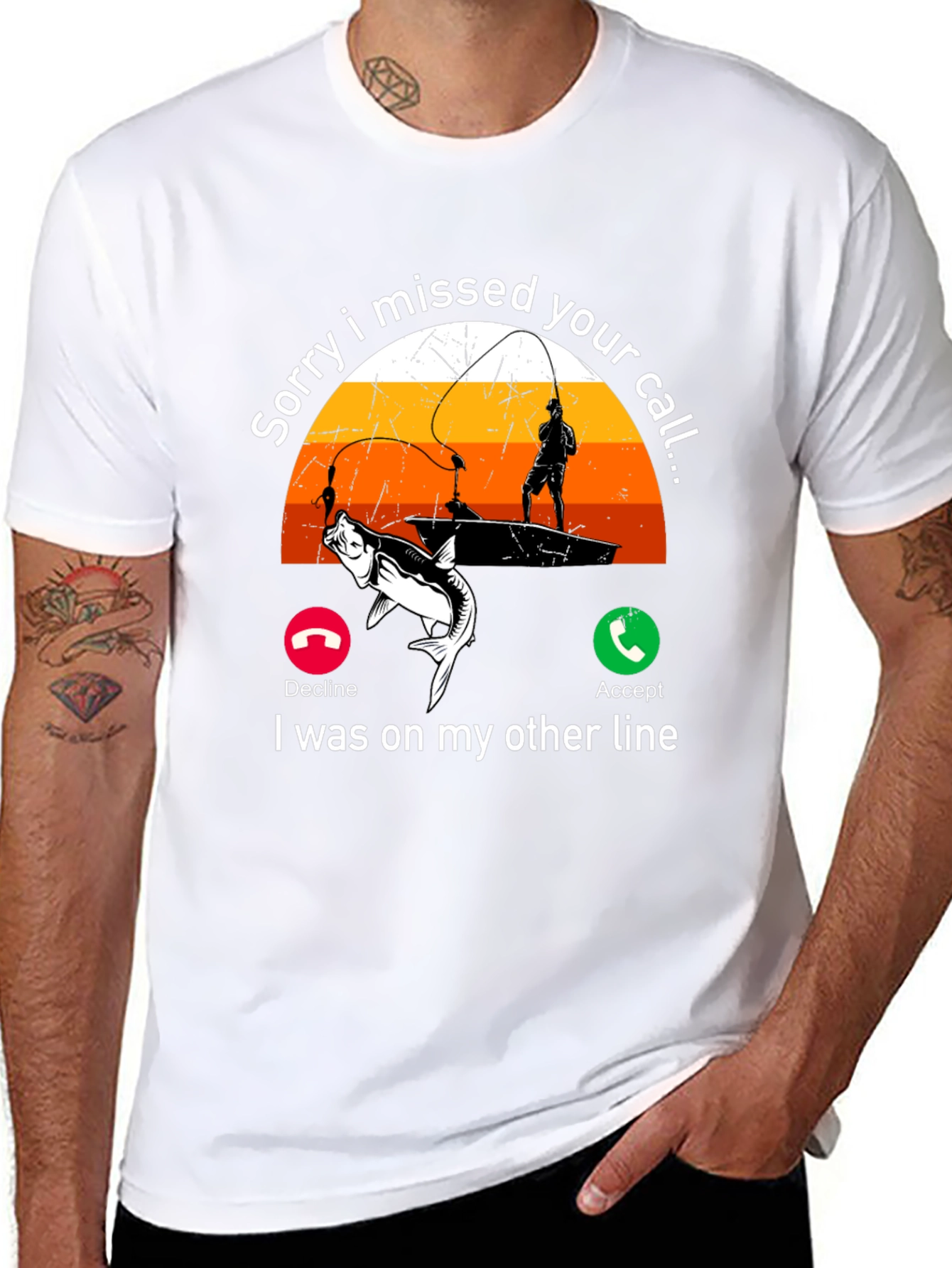 Sorry I Missed Your Call Fishing T-Shirt