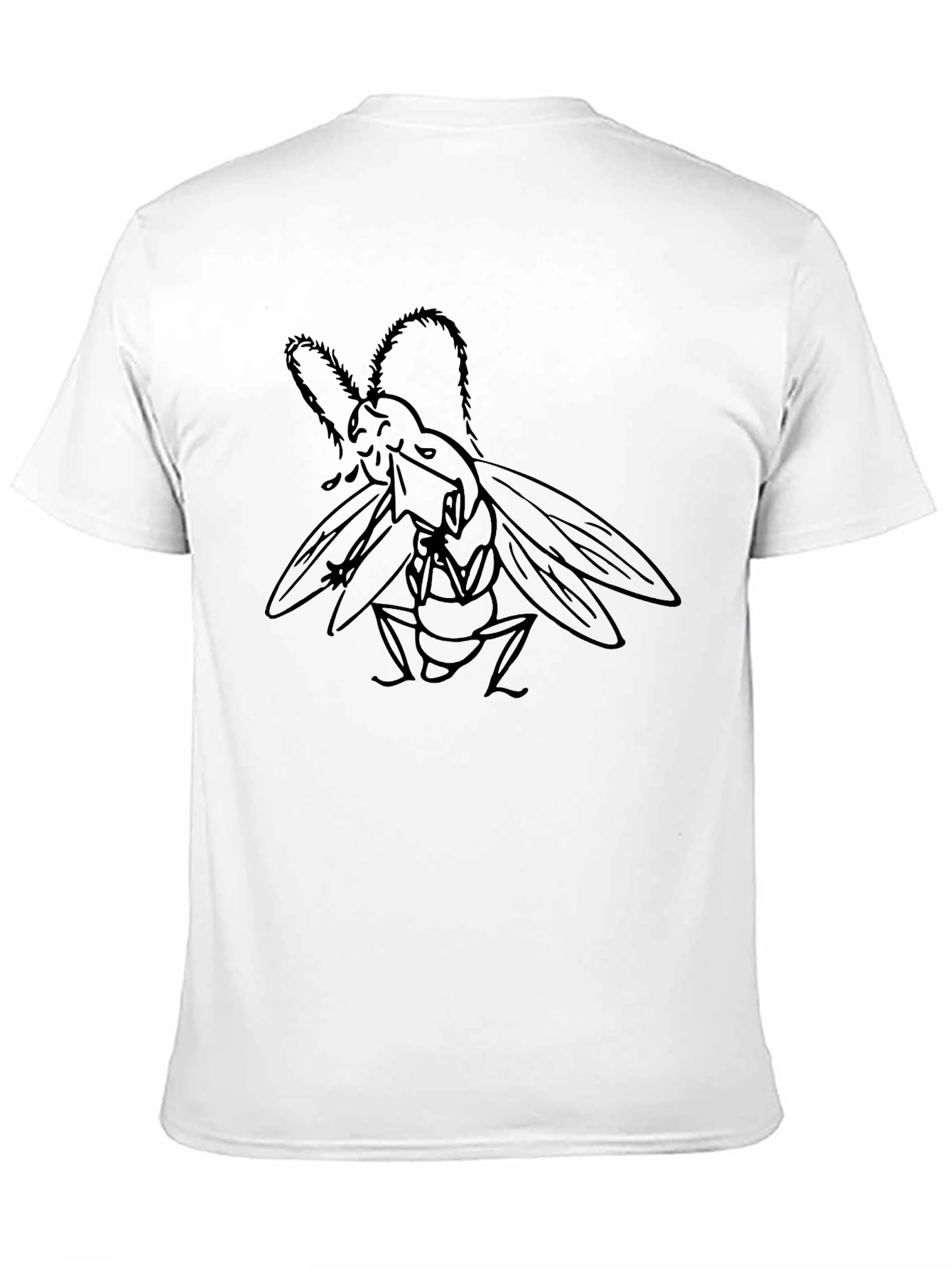 Black T-Shirt with Chainsaw Fly Graphic Tee