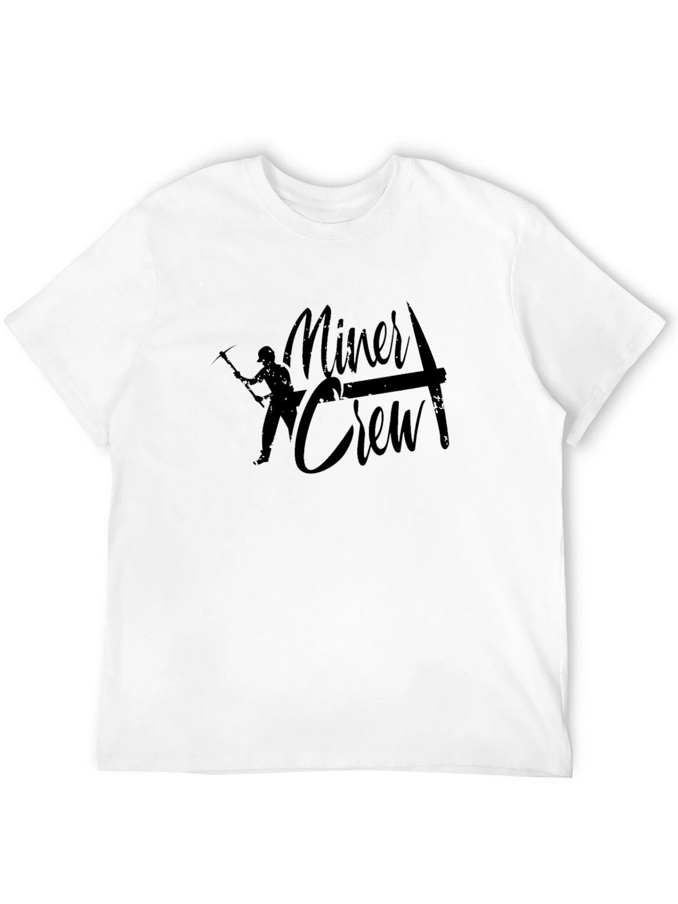 Miner Crew Graphic T-Shirt - Black Cotton Tee
