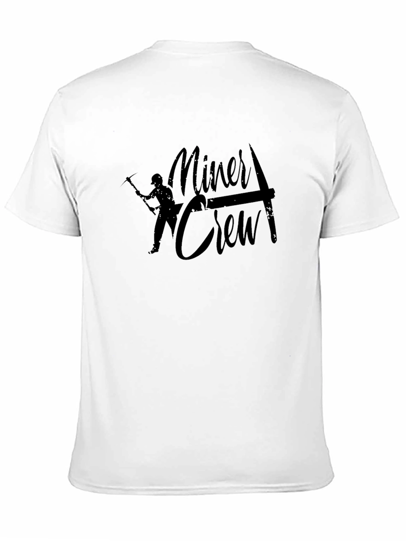 Miner Crew Graphic T-Shirt - Black Cotton Tee