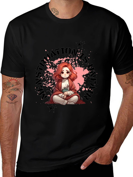 Anime Girl Menstruation is Never Fair T-Shirt
