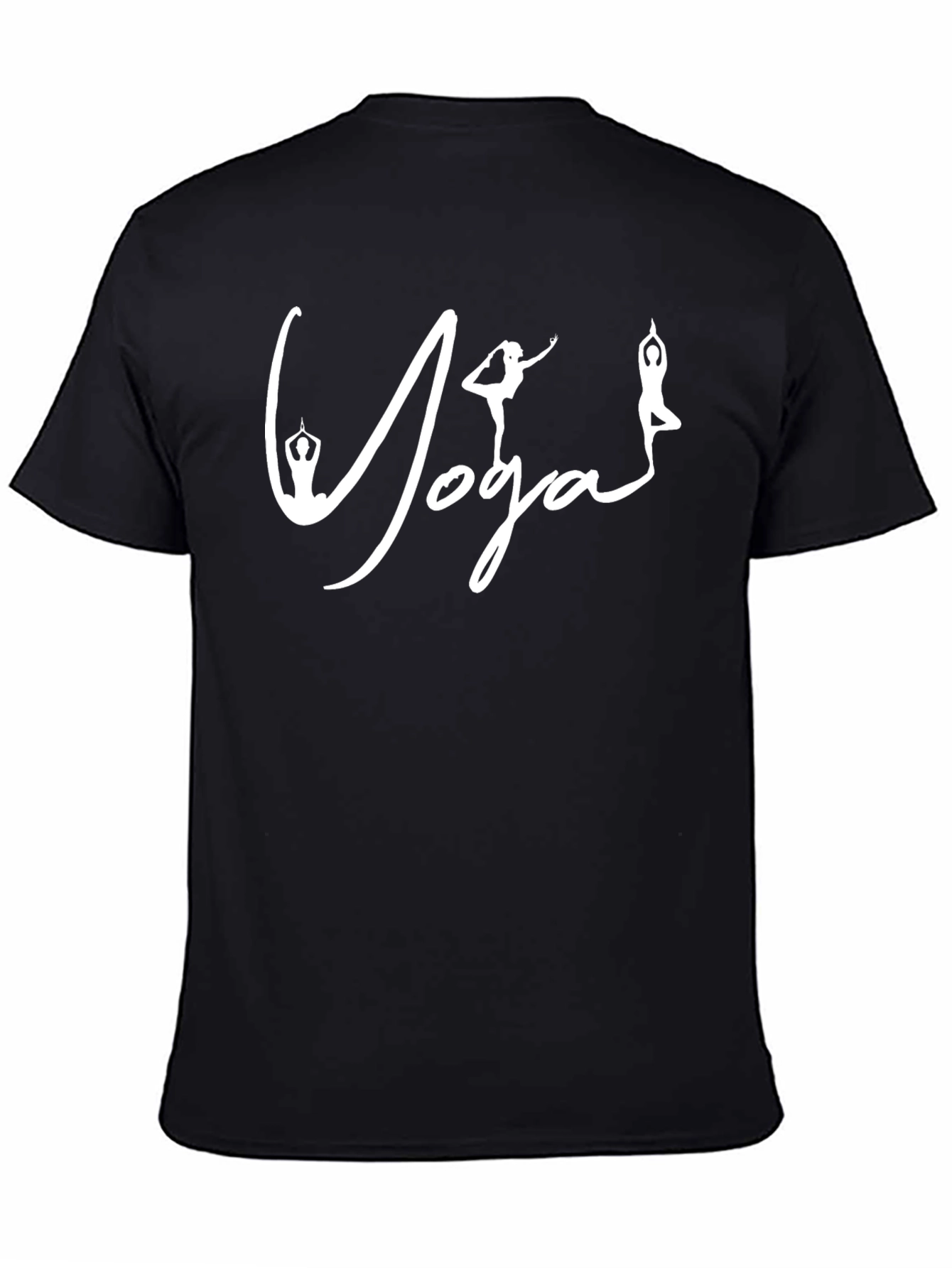Yoga Pose T-Shirt - Black Cotton Tee