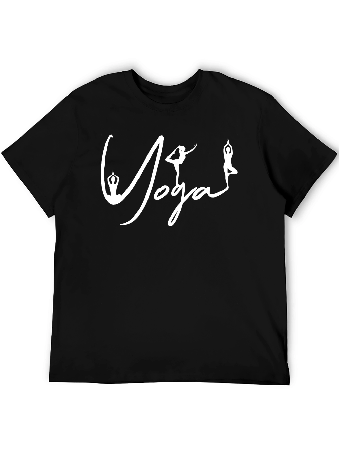 Yoga Pose T-Shirt - Black Cotton Tee
