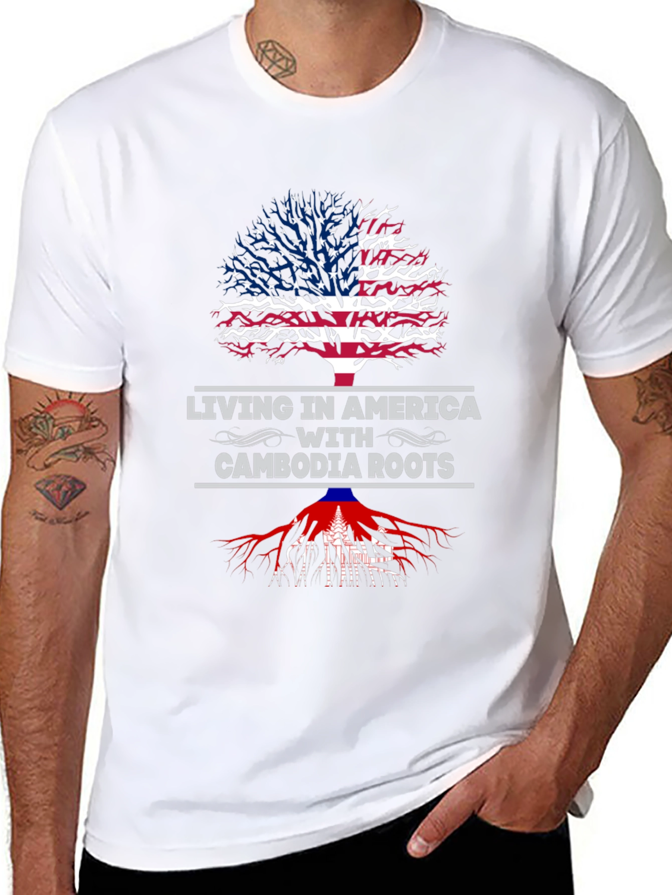 America Cambodia Roots T-Shirt
