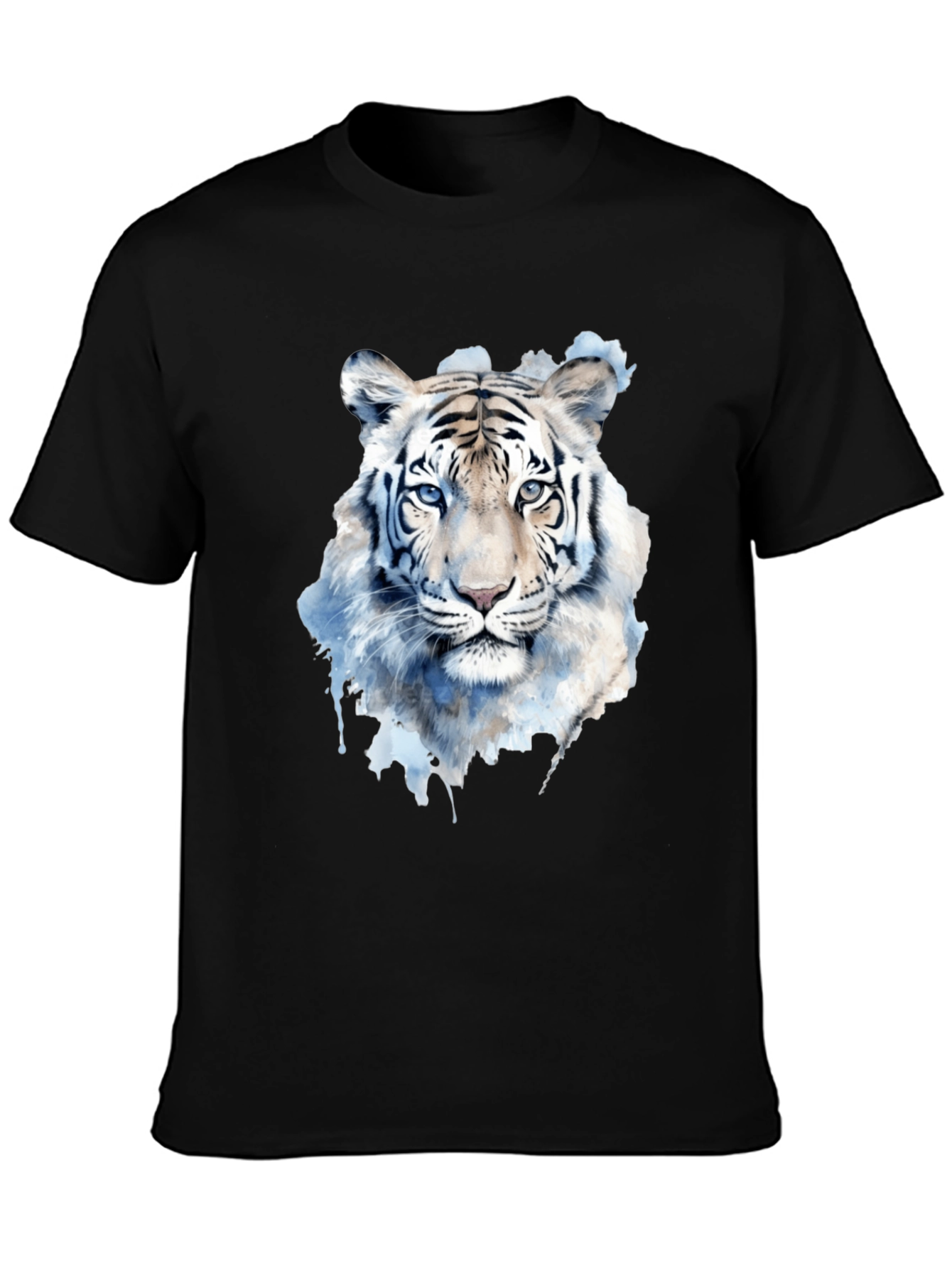 Mens Black Tiger Graphic Tee