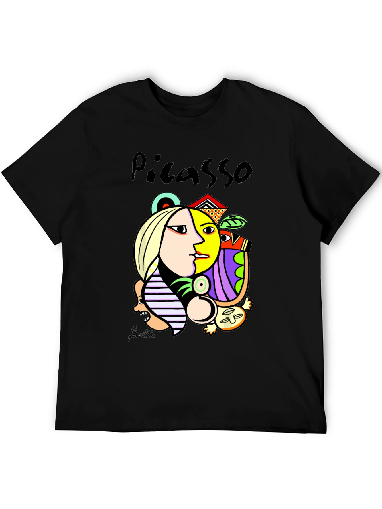 Picasso Style Graphic Tee - Unique Art T-Shirt