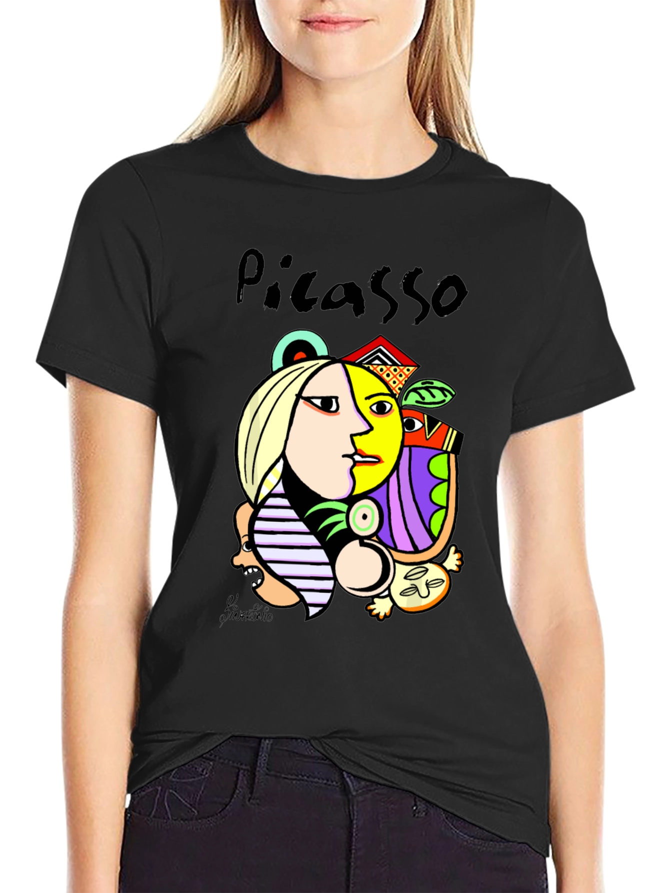 Picasso Style Graphic Tee - Unique Art T-Shirt