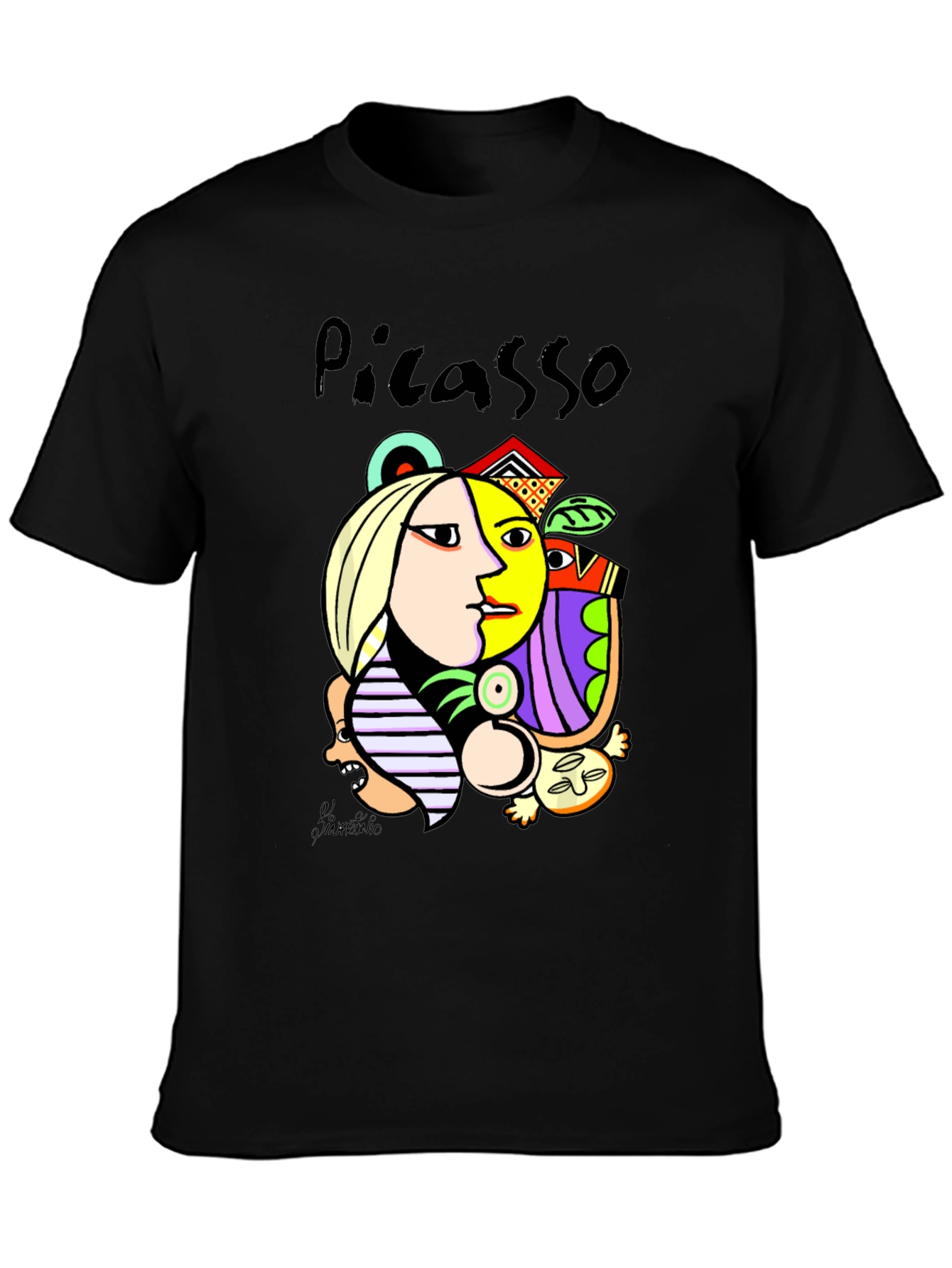 Picasso Style Graphic Tee - Unique Art T-Shirt