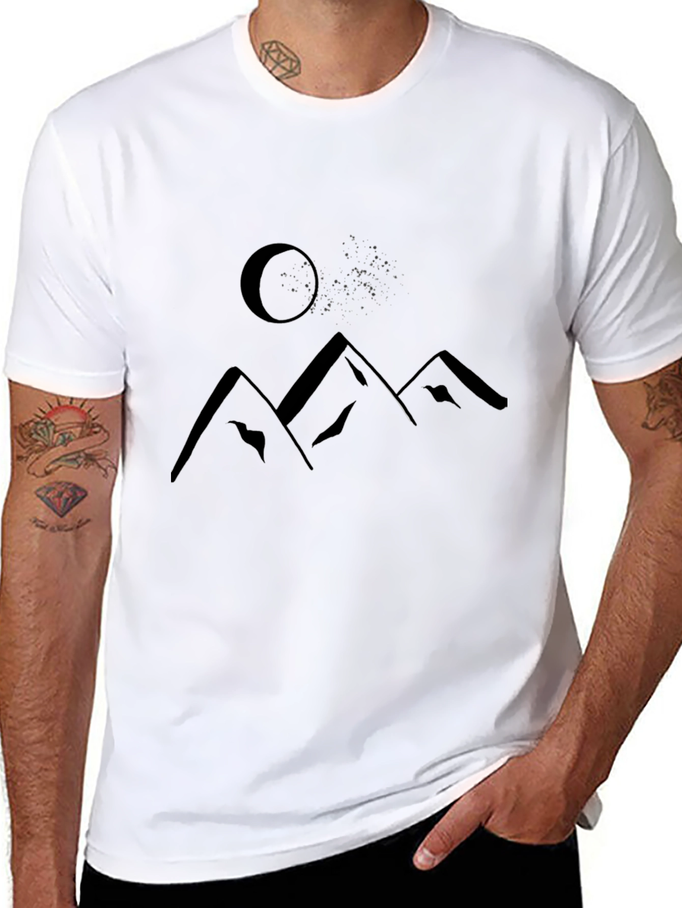 Mountain Moon Mens Graphic Tee