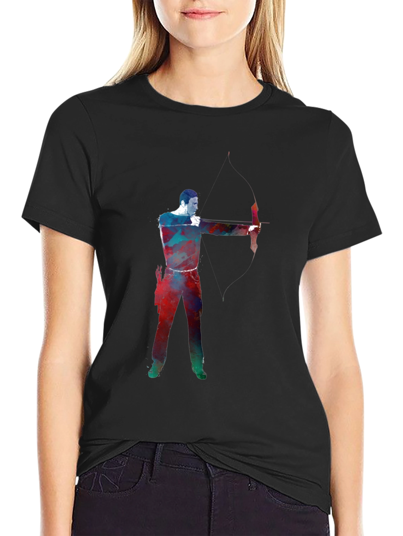 Archery Design Black T-Shirt