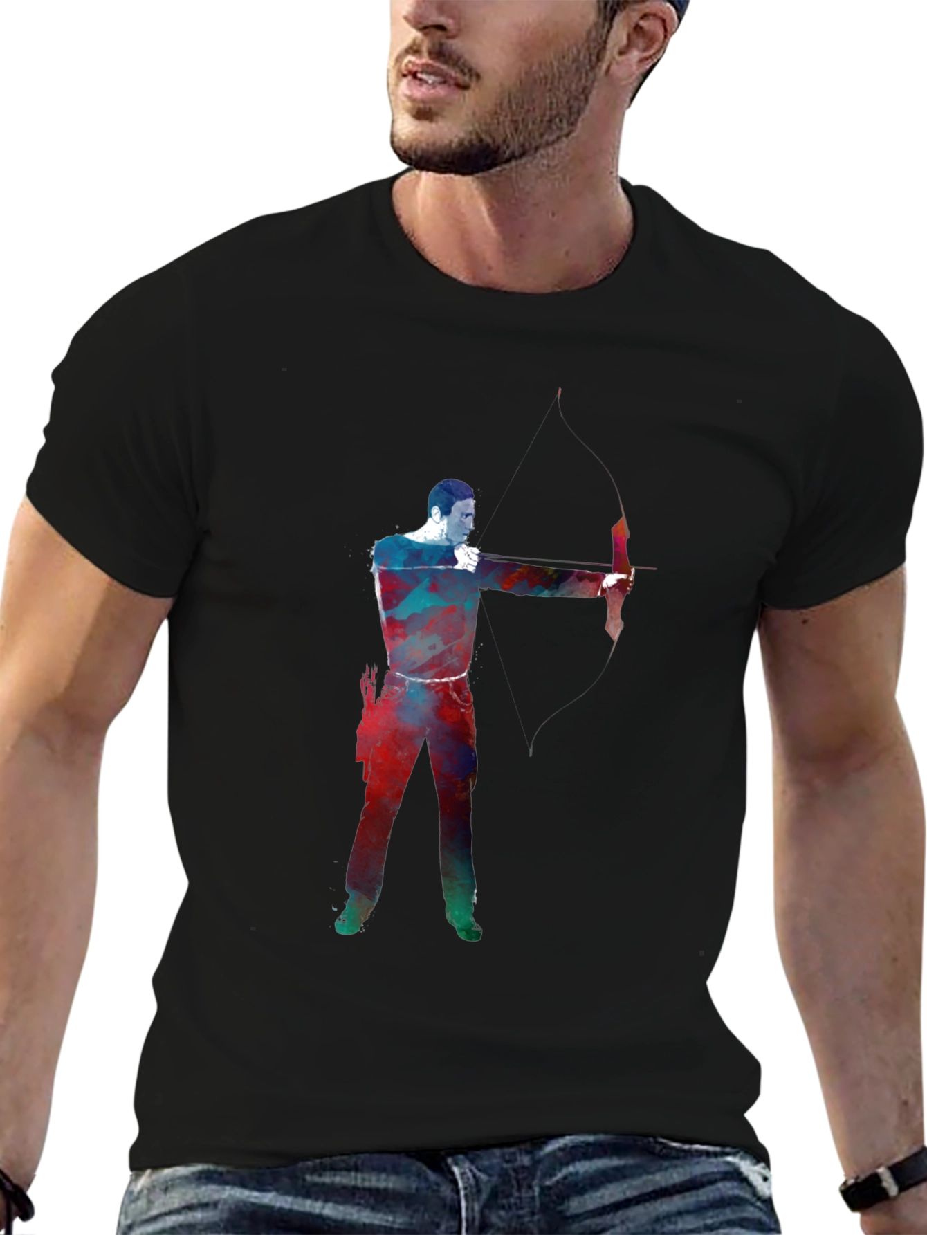 Archery Design Black T-Shirt