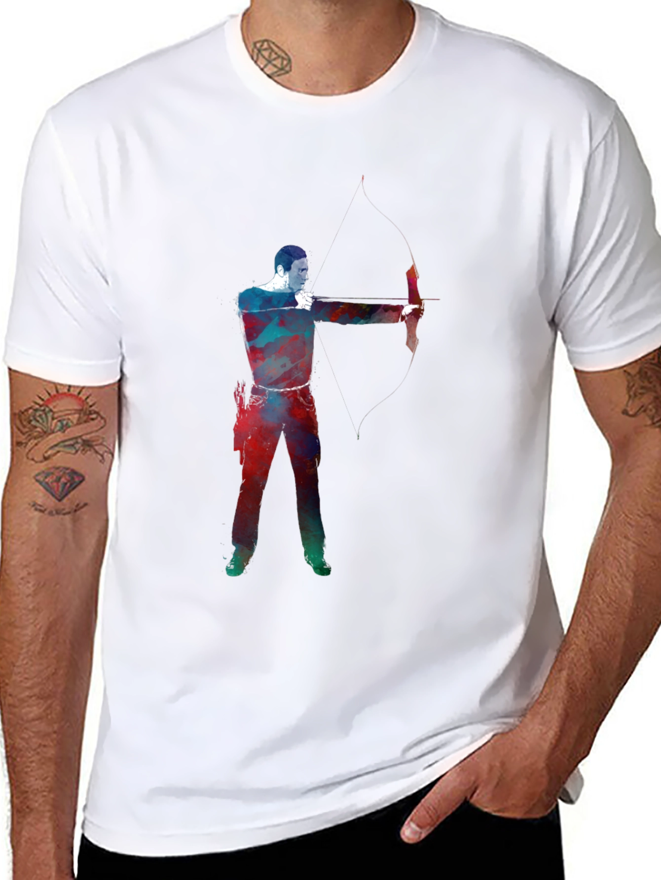 Archery Design Black T-Shirt