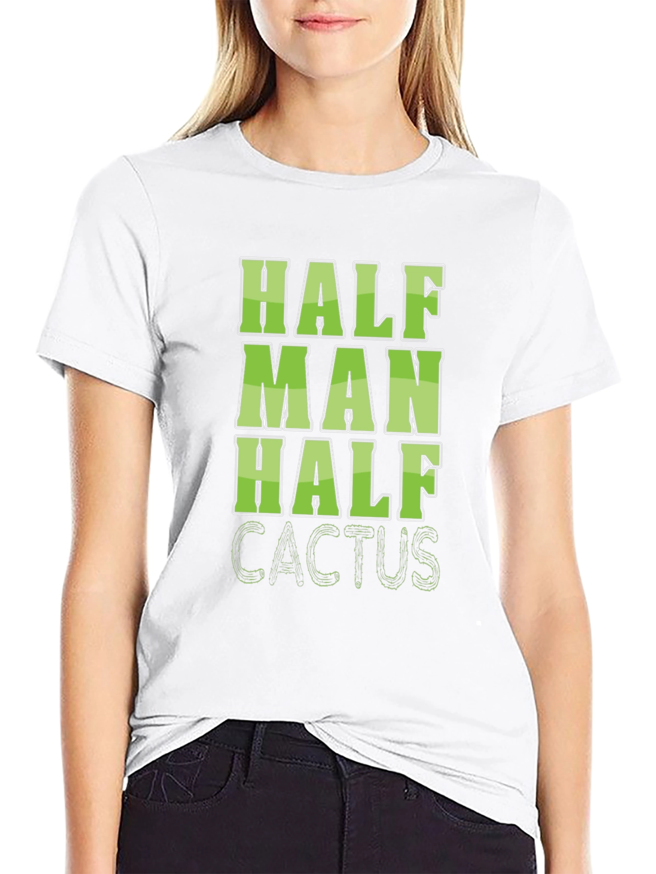 Half Man Half Cactus Graphic Tee