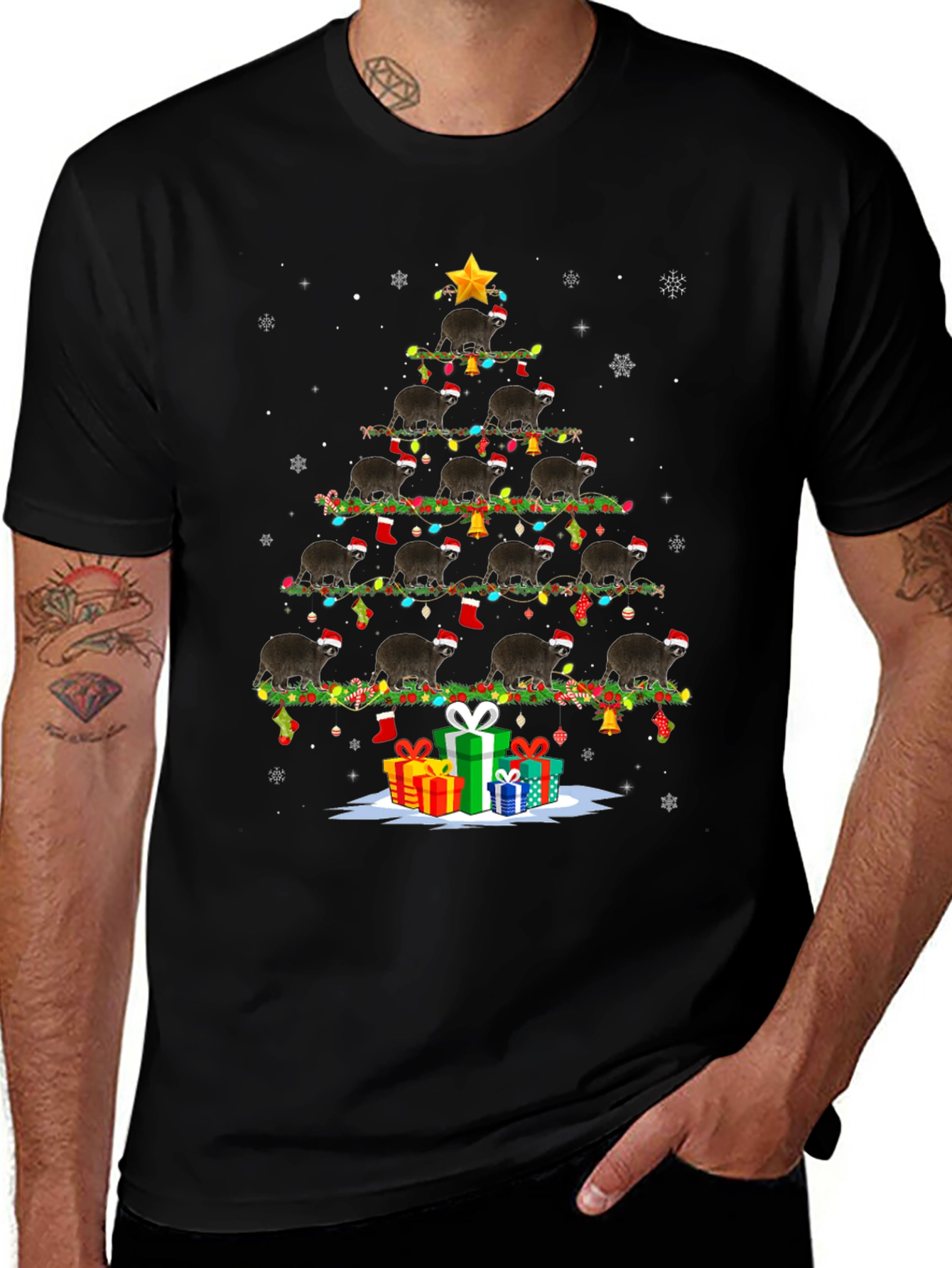 Sloth Christmas Tree T-Shirt