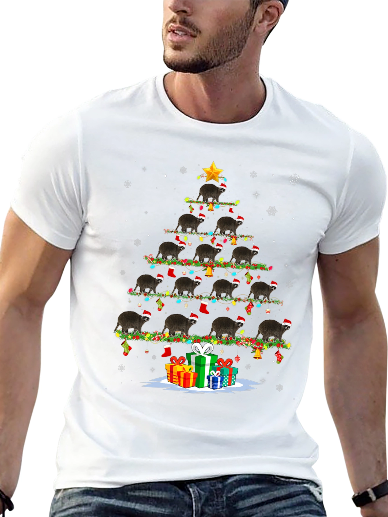 Sloth Christmas Tree T-Shirt