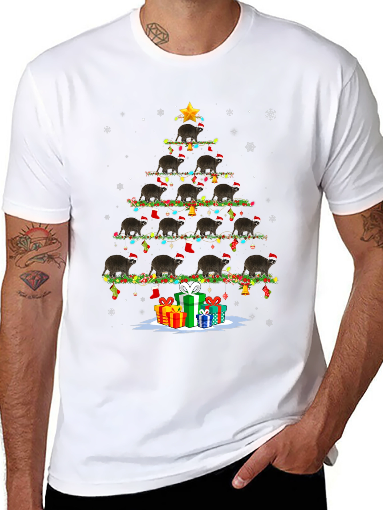 Sloth Christmas Tree T-Shirt