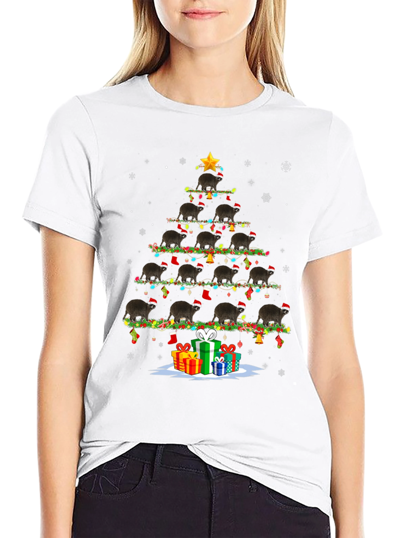 Sloth Christmas Tree T-Shirt