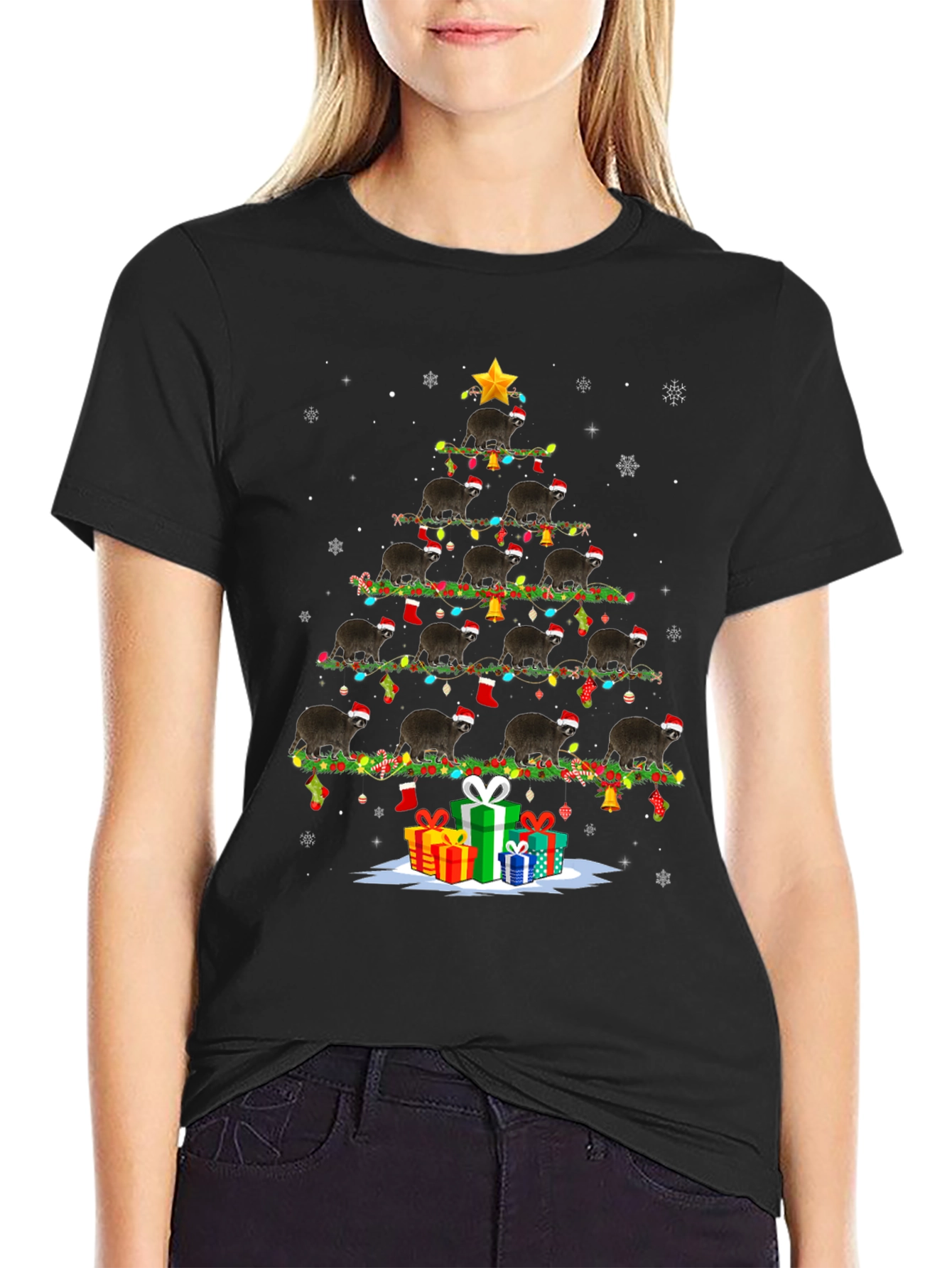 Sloth Christmas Tree T-Shirt