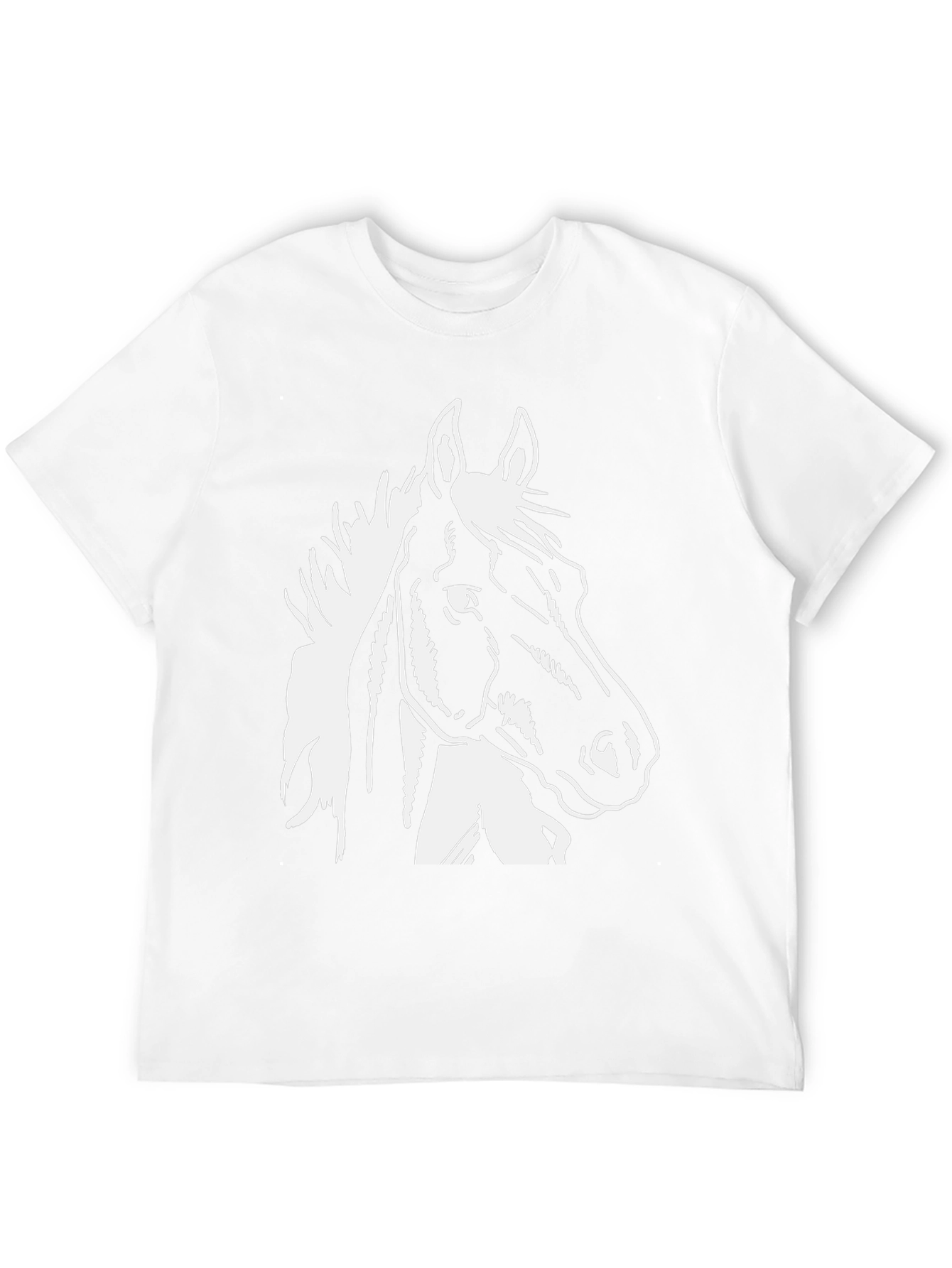 Horse Graphic T-Shirt - Black Cotton Blend