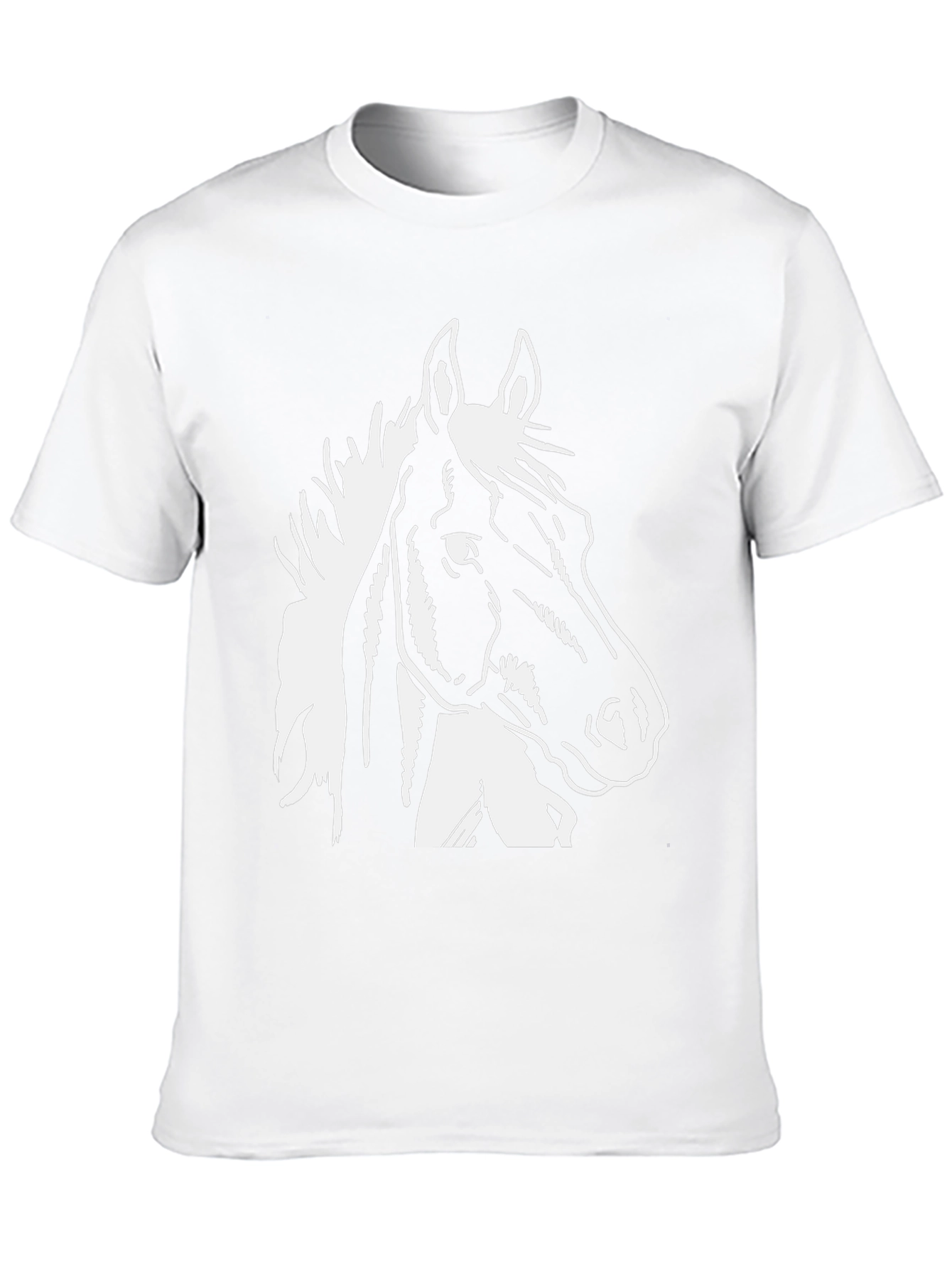 Horse Graphic T-Shirt - Black Cotton Blend
