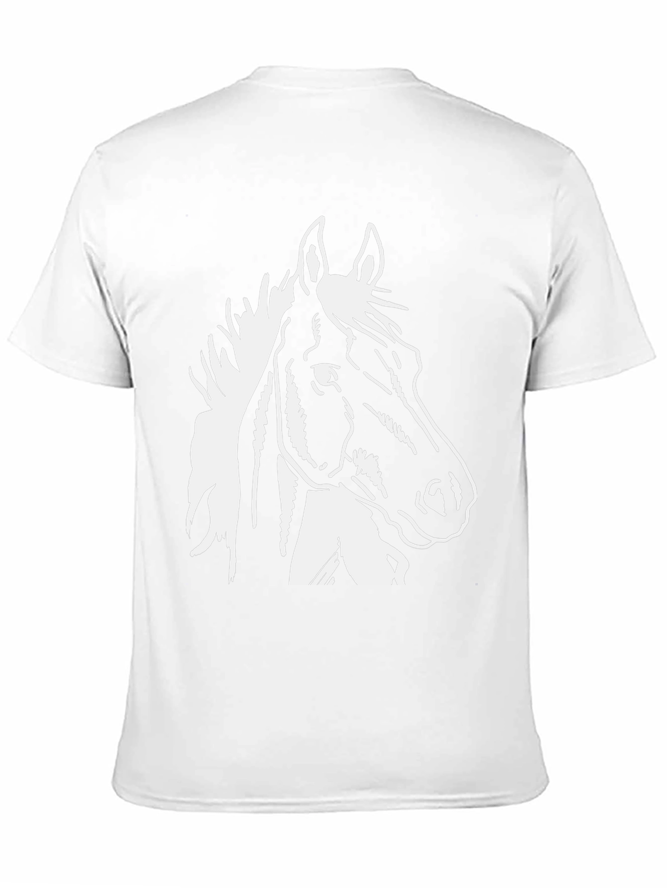 Horse Graphic T-Shirt - Black Cotton Blend