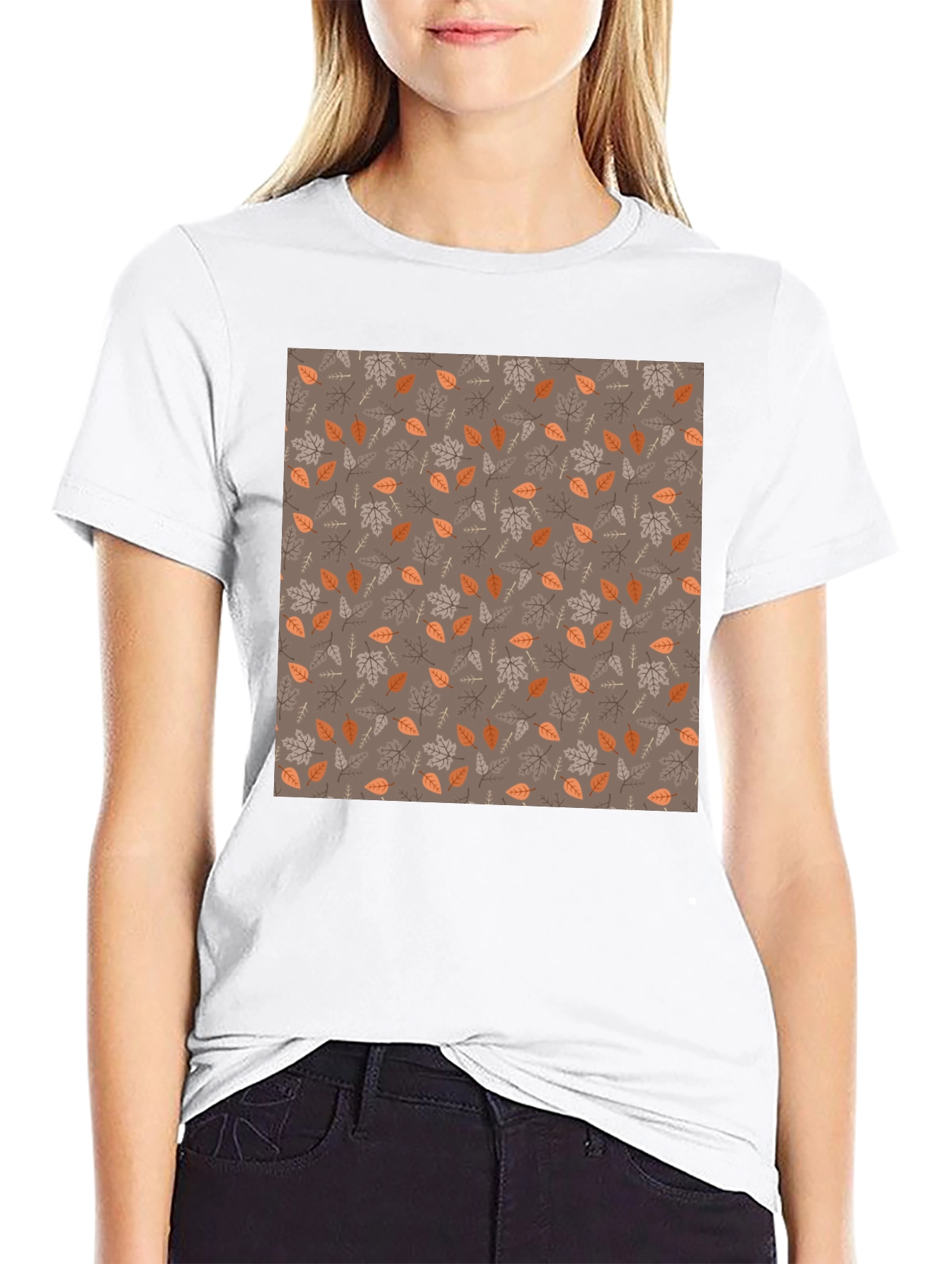 Autumn Leaf Print T-Shirt