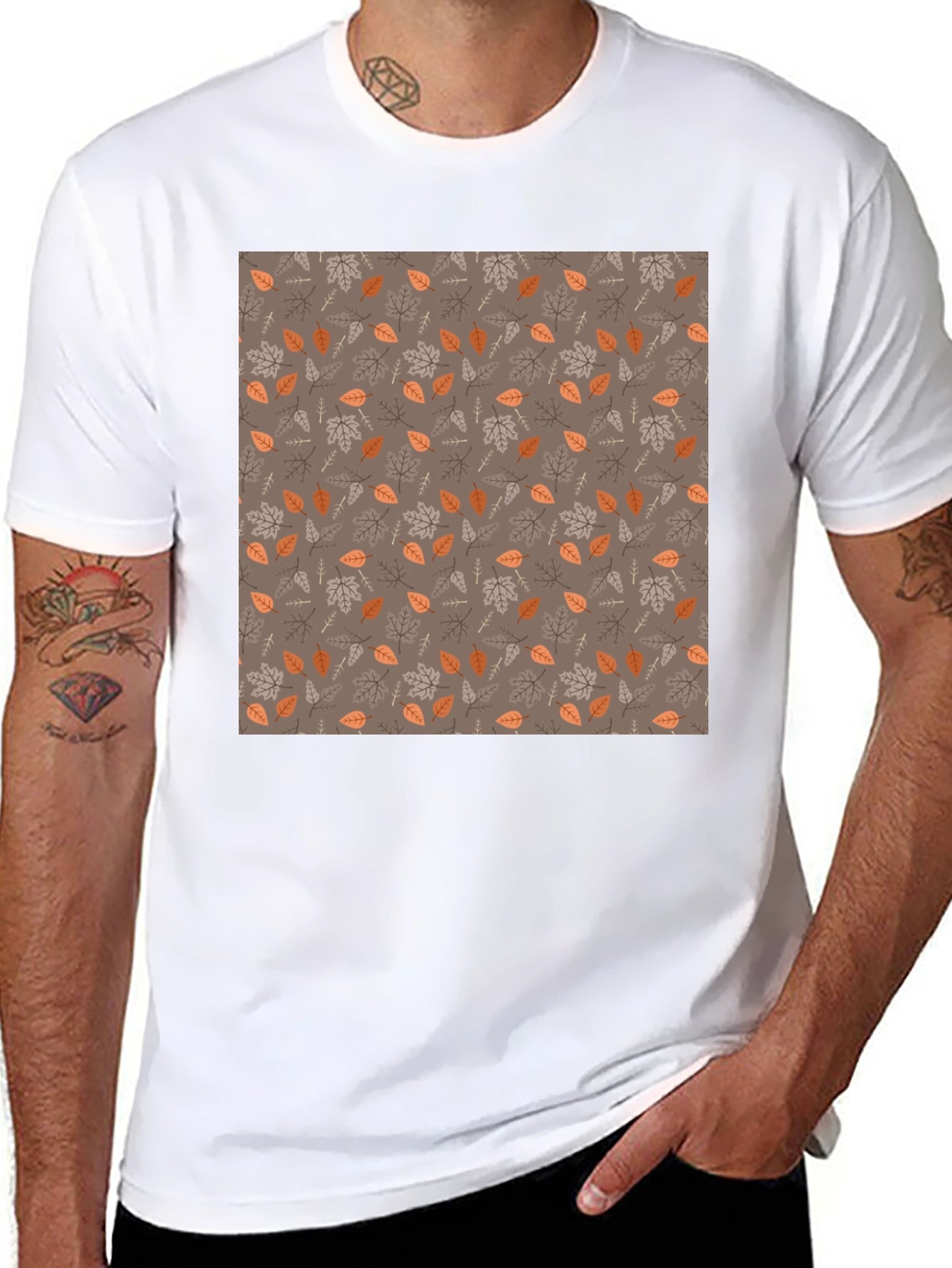 Autumn Leaf Print T-Shirt