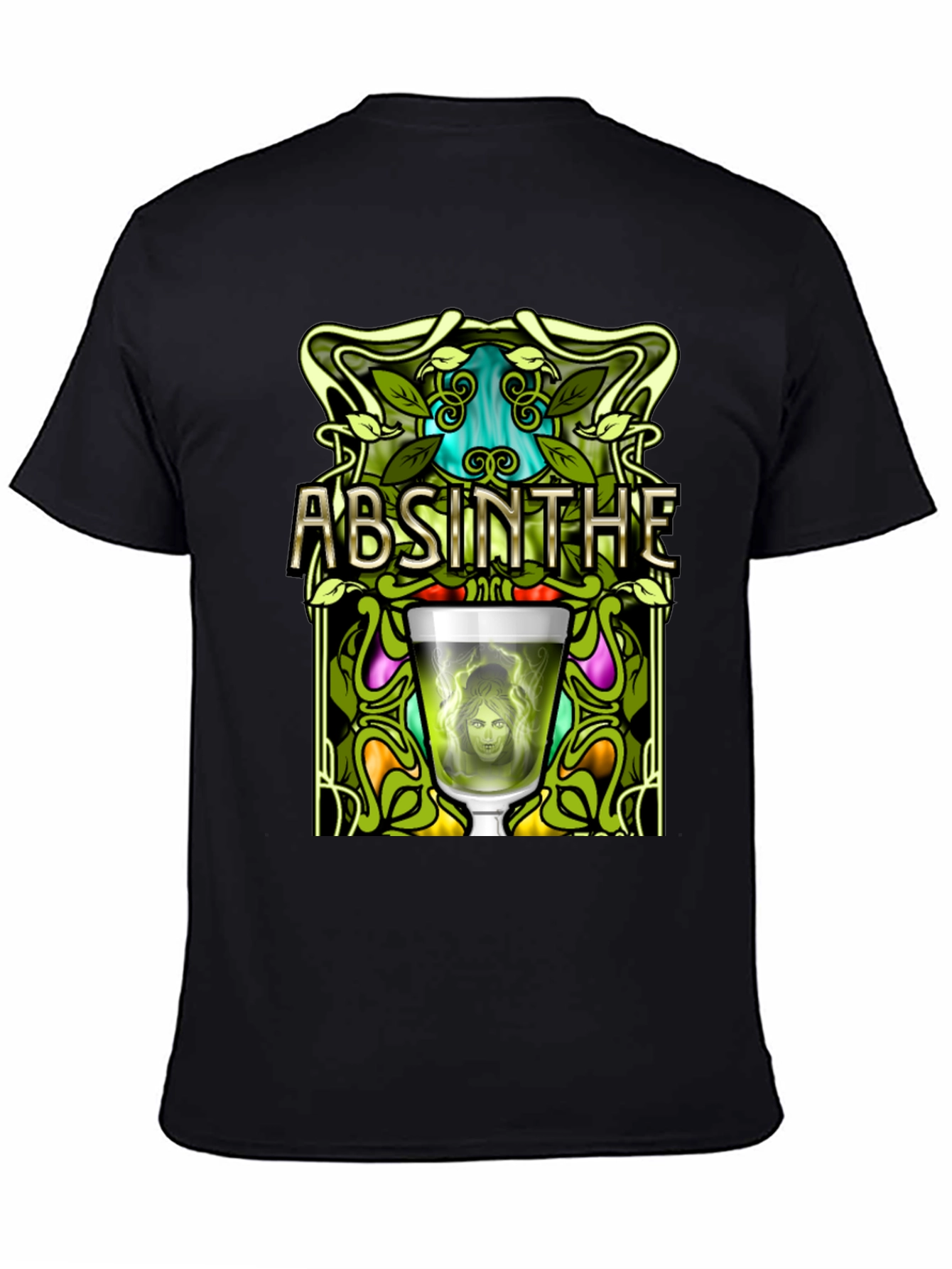 Absinthe Art Nouveau Graphic T-Shirt