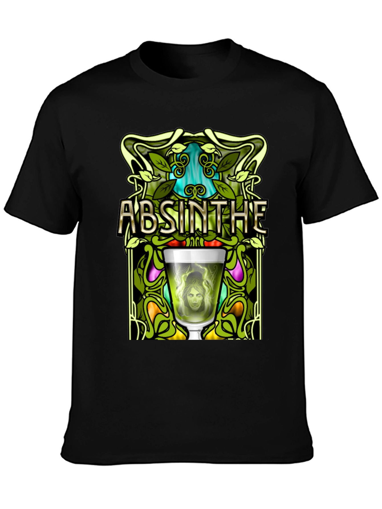 Absinthe Art Nouveau Graphic T-Shirt