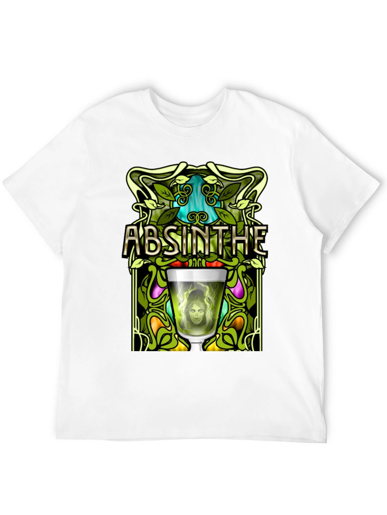 Absinthe Art Nouveau Graphic T-Shirt