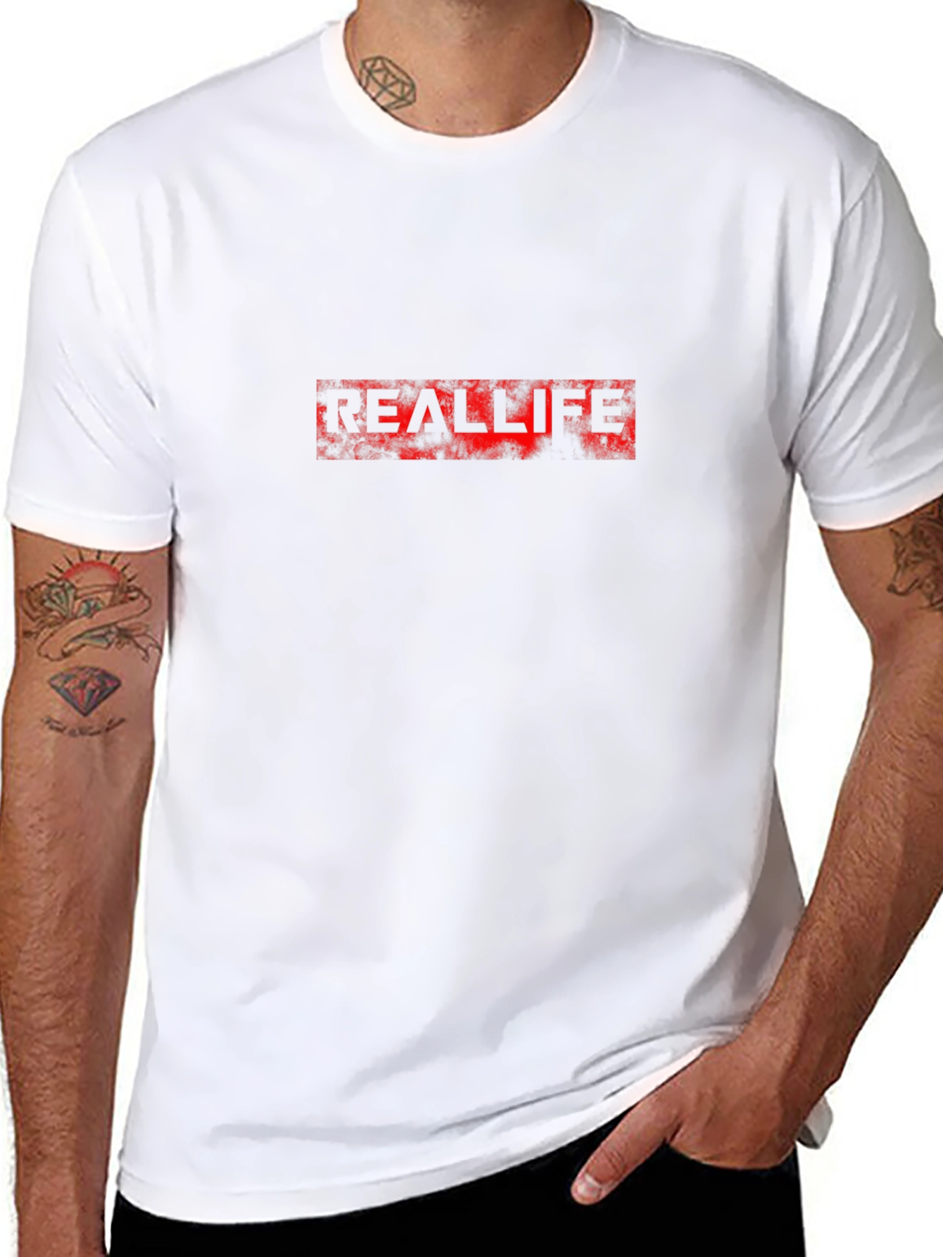 Real Life Black T-Shirt
