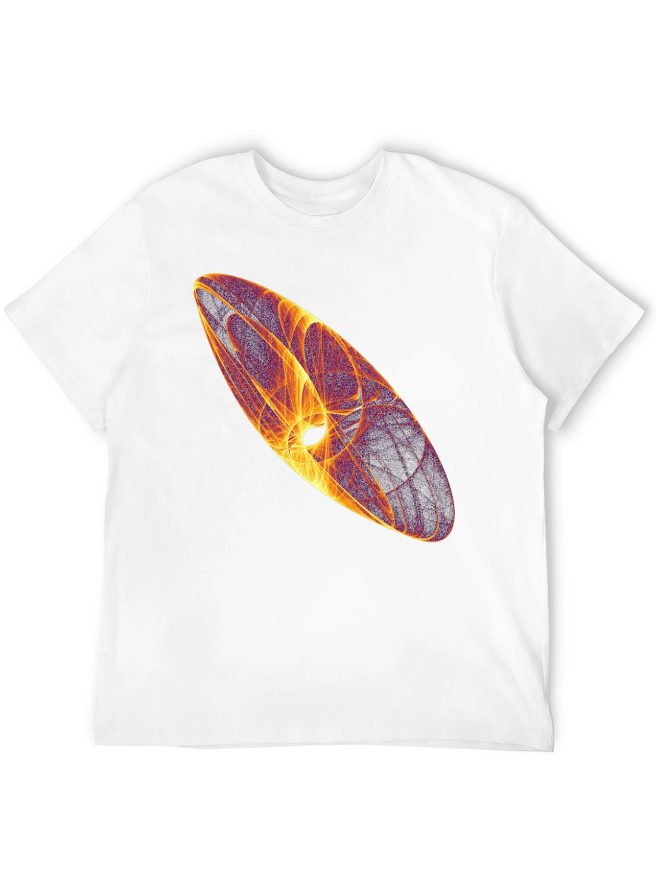 Abstract Design Black Cotton T-Shirt
