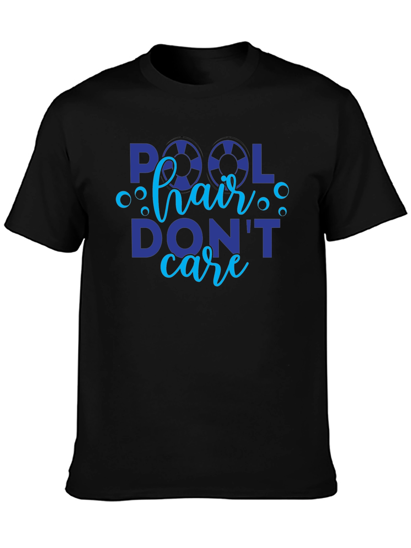 Pool Hair Dont Care Graphic Tee - Black