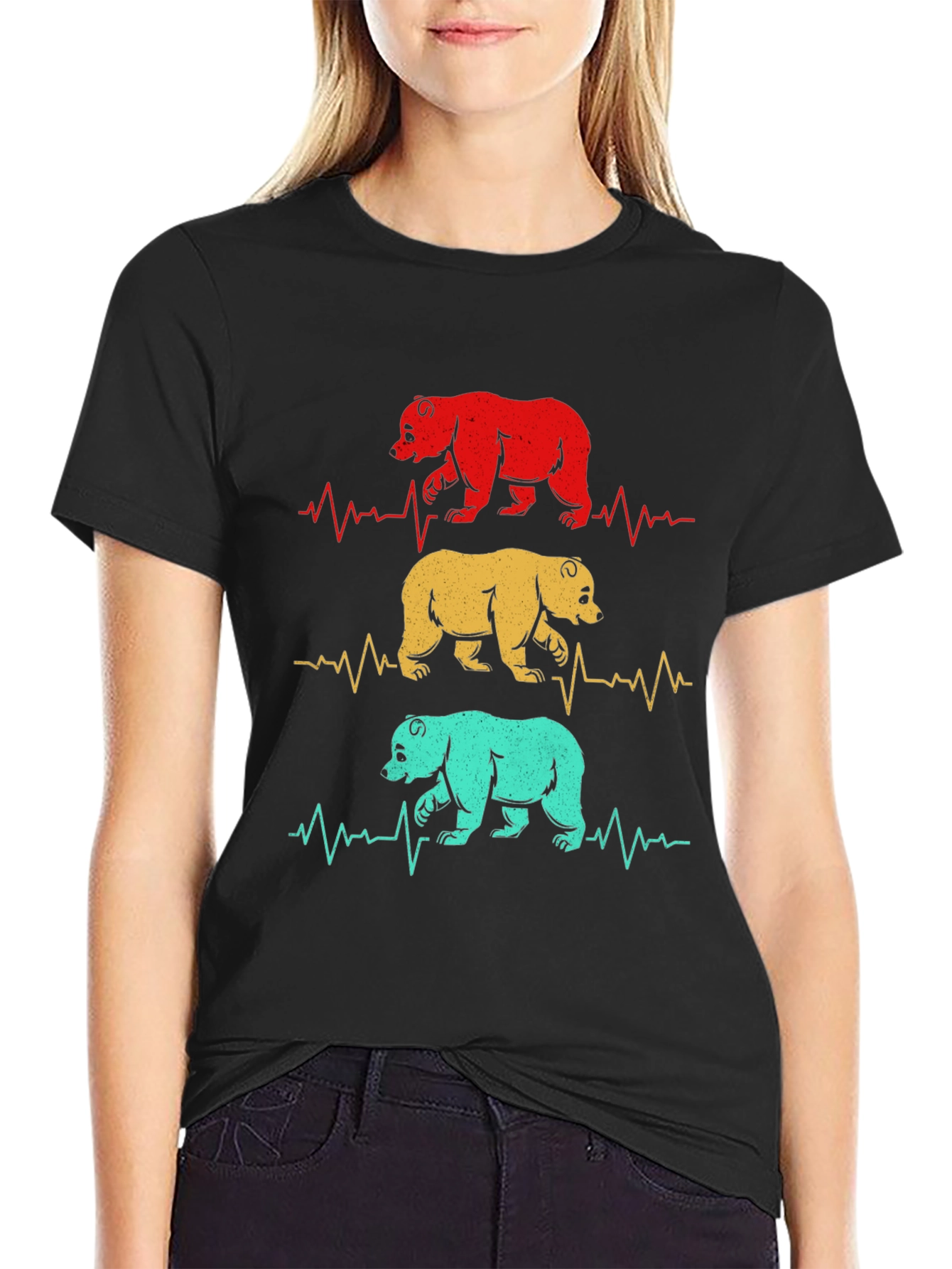 Bear Heartbeat Graphic T-Shirt
